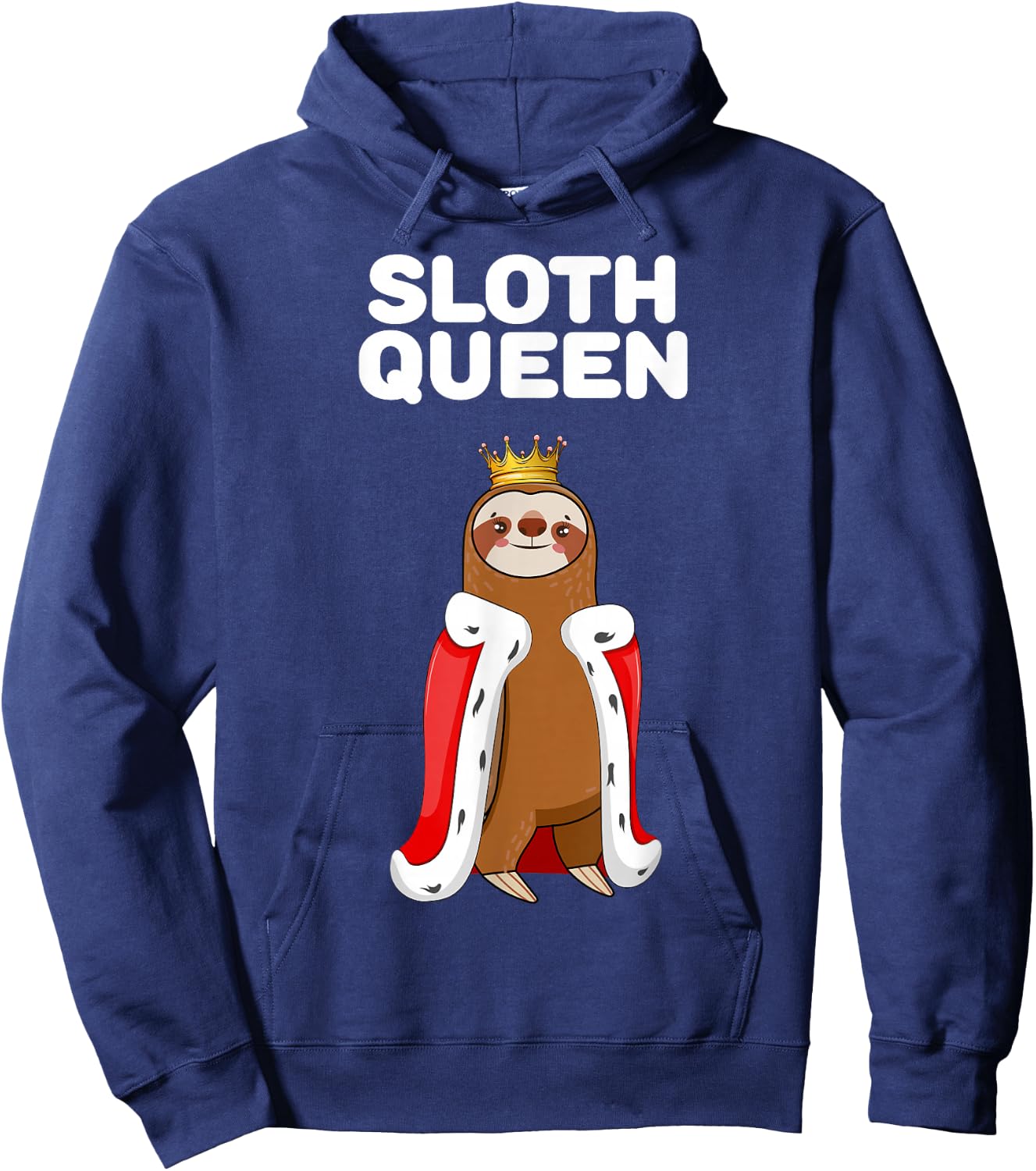 Sloth Queen | Girls Sloth Design | Sloth Hoodie - Hoodie | Navy