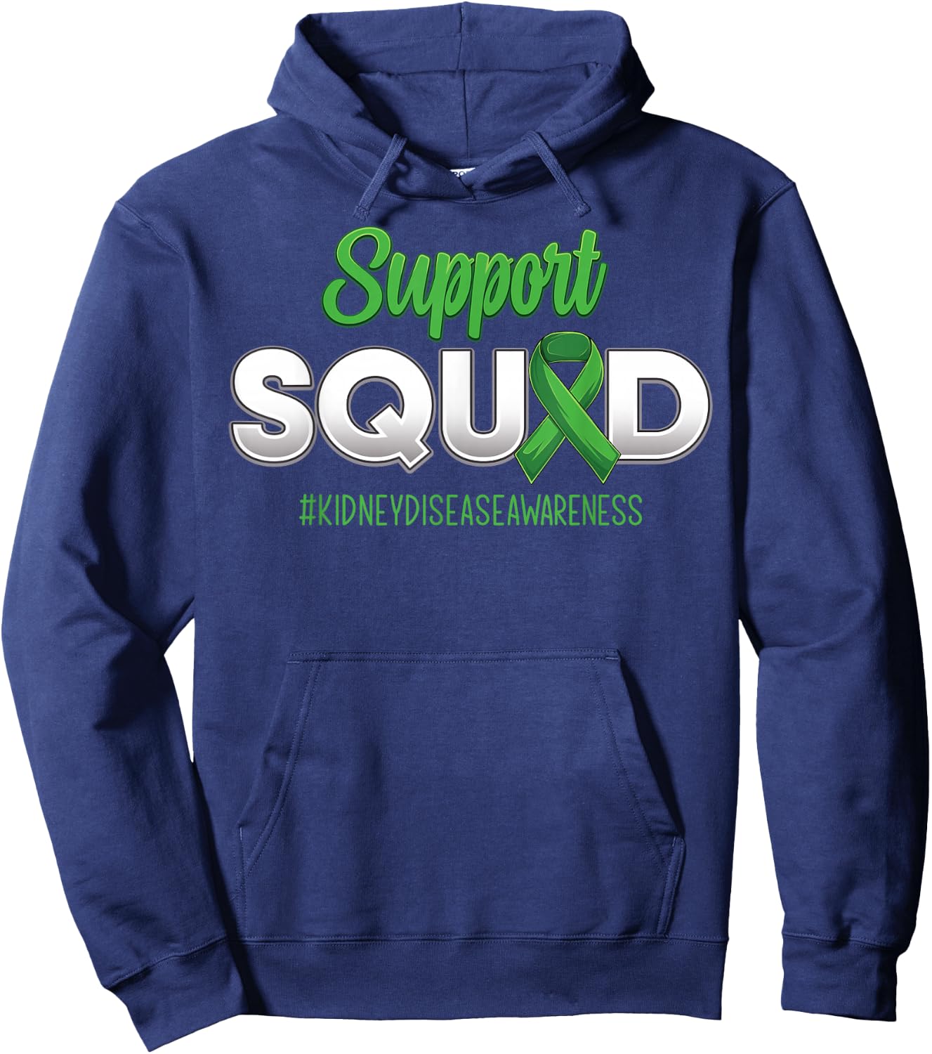 Support Squad Kidney Disease Awareness Fighting Men Women Hoodie - Hoodie | Navy