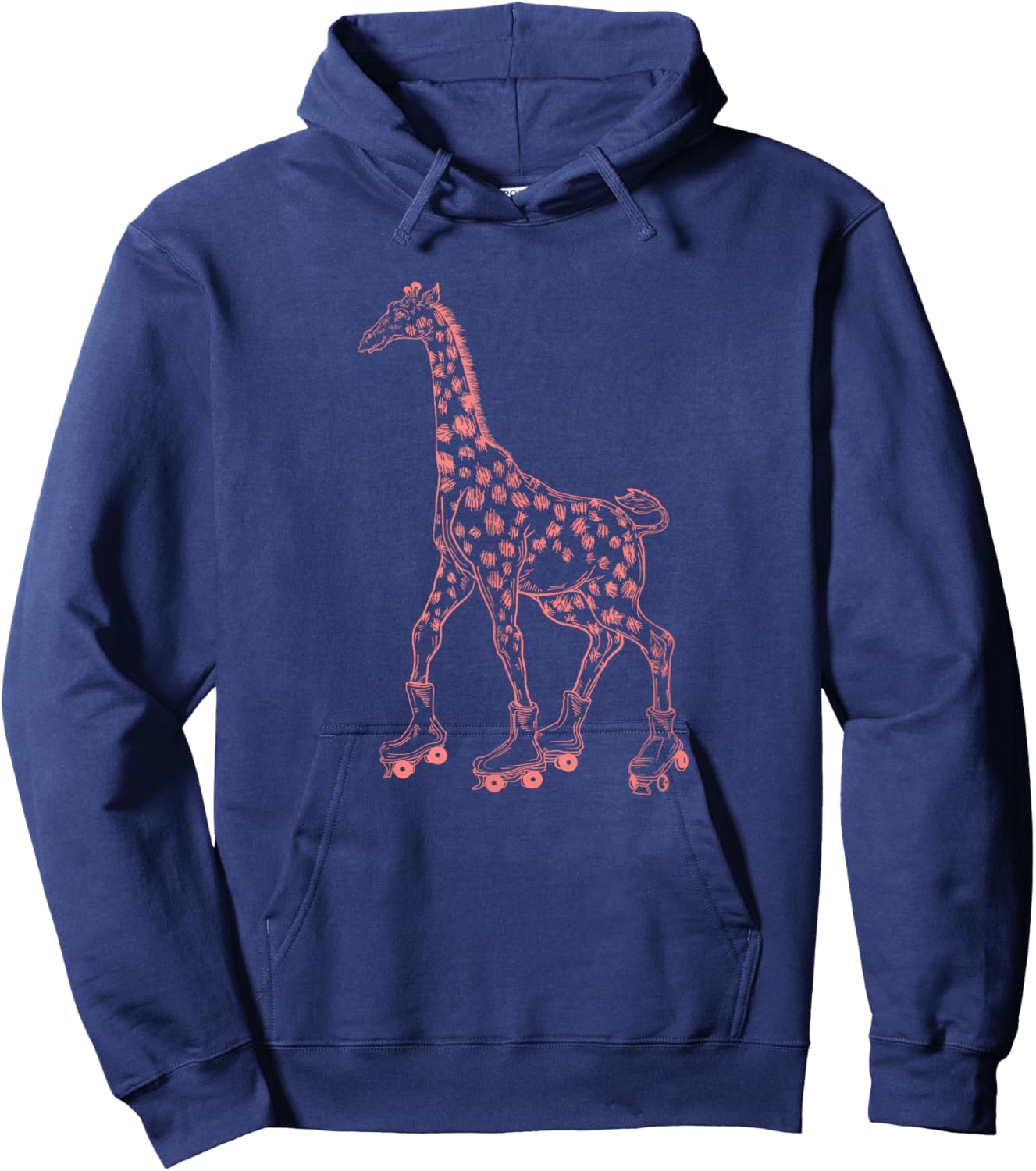 Giraffe Skating Roller Skates Derby Skater Funny Animal Hoodie - Hoodie | Navy