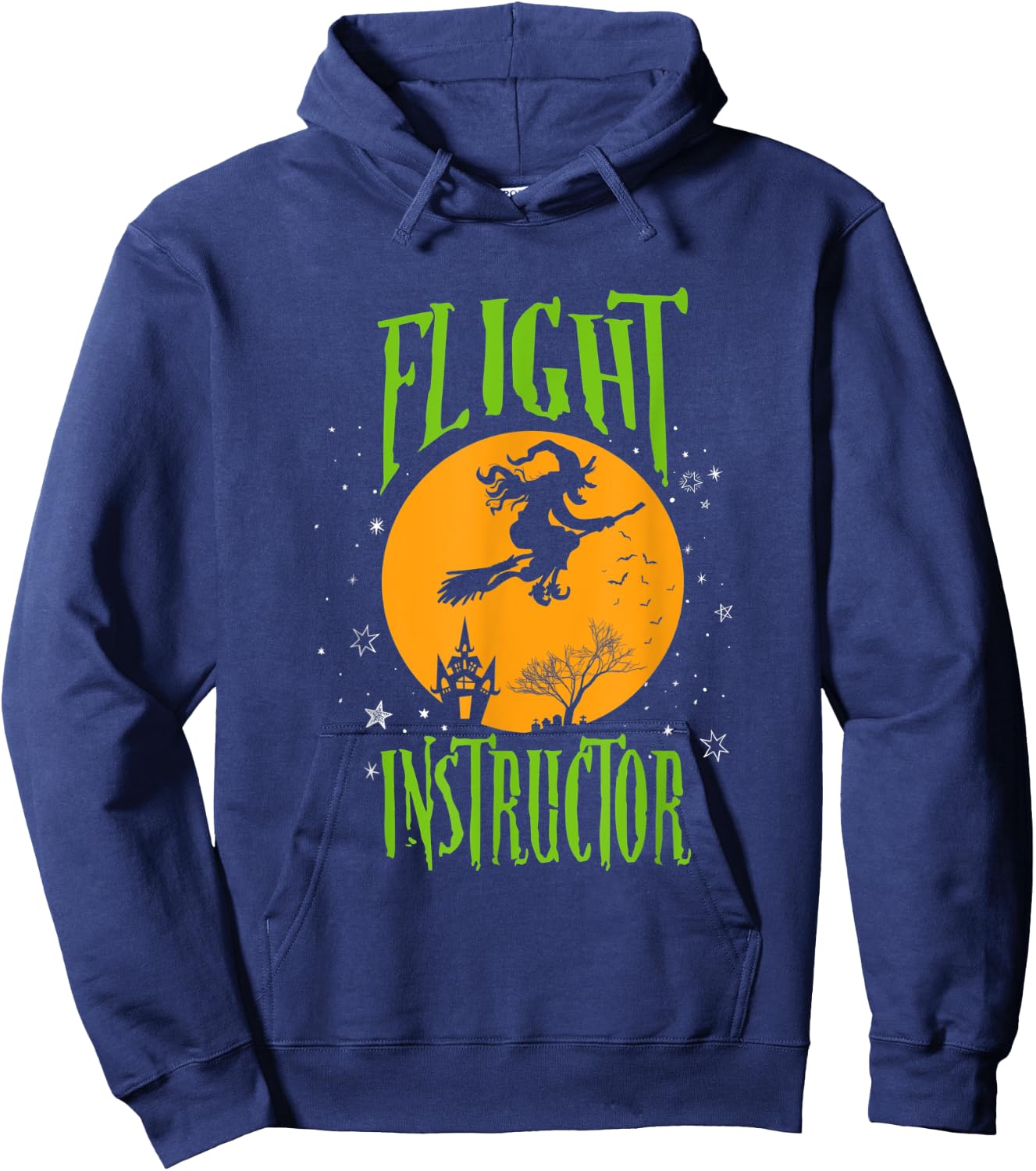 Funny Flight Instructor Halloween Funny Witch Gift Hoodie - Hoodie | Navy