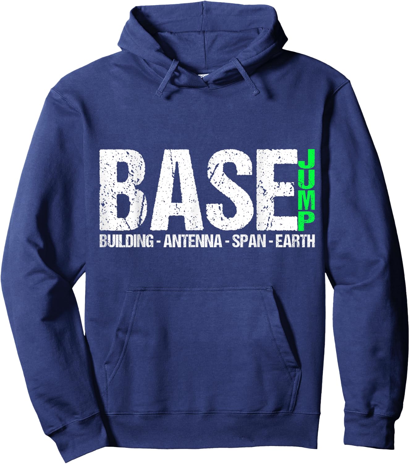 Base Jumping Jump Parachute Springer Wingsuit Extreme Sport Hoodie - Hoodie | Navy