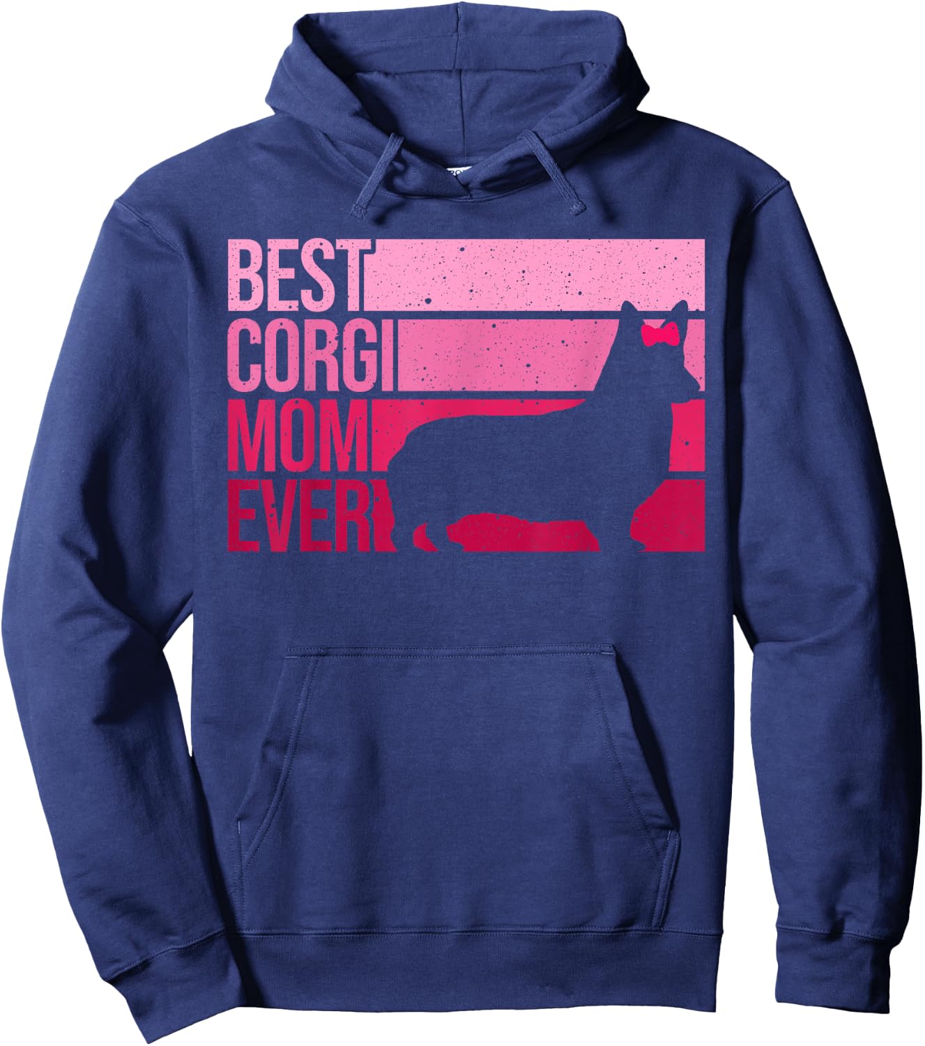 Funny Corgi Mom Art Women Girls Dog Pembroke Corgi Lovers Hoodie - Hoodie | Navy