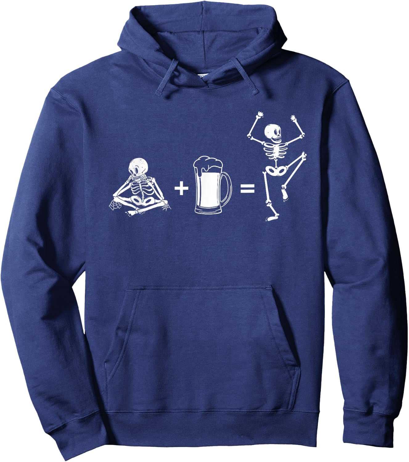 Beer dancing skeleton with beer glass for beer lovers Hoodie - Hoodie | Navy