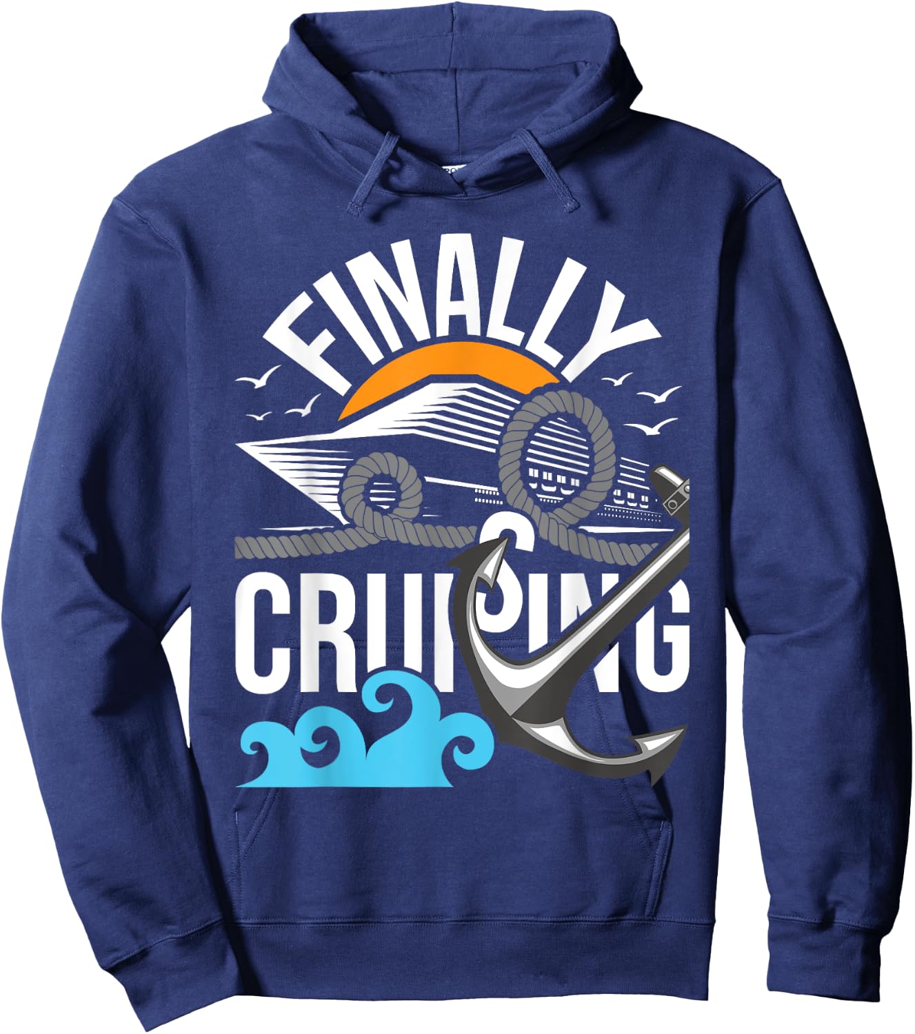 Finally Cruising - Cruise Ship Cruising Lover Cruiser Hoodie - Hoodie | Navy