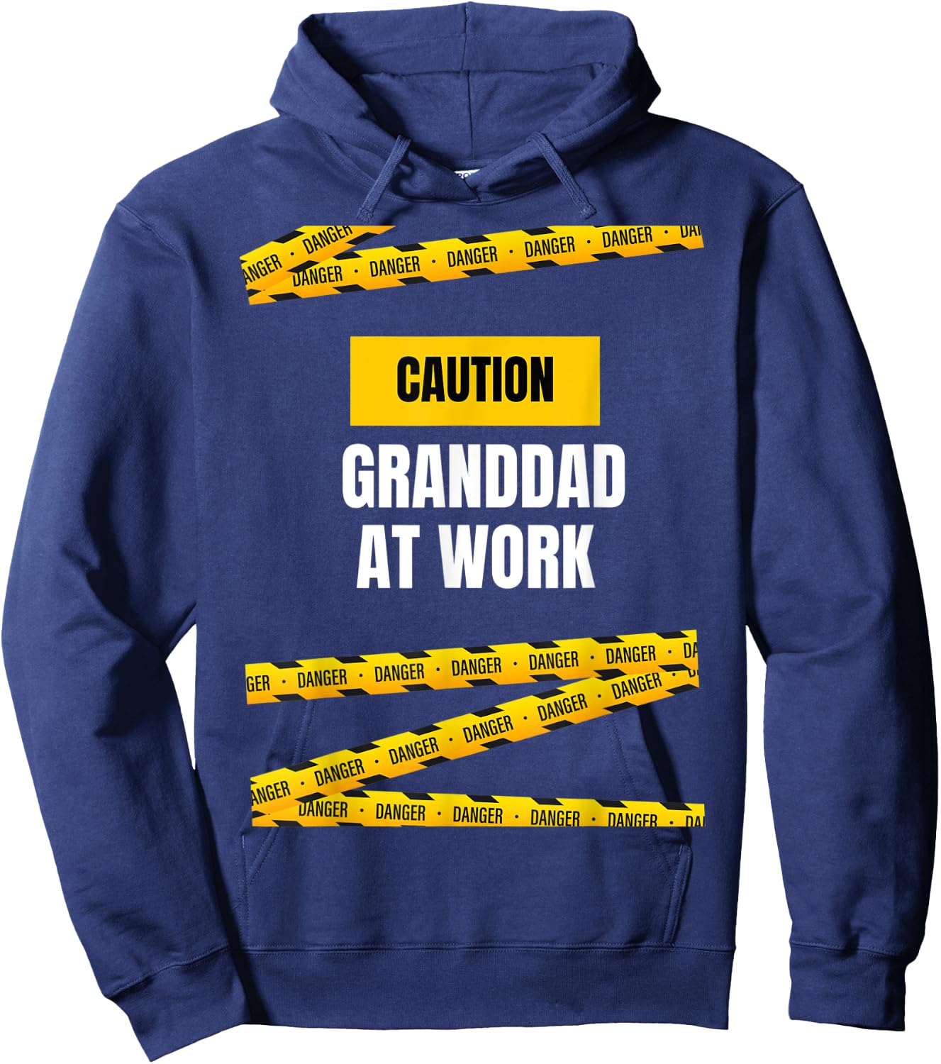 Funny Caution Granddad Working Garage Hobby Tools Mechanic Hoodie - Hoodie | Navy