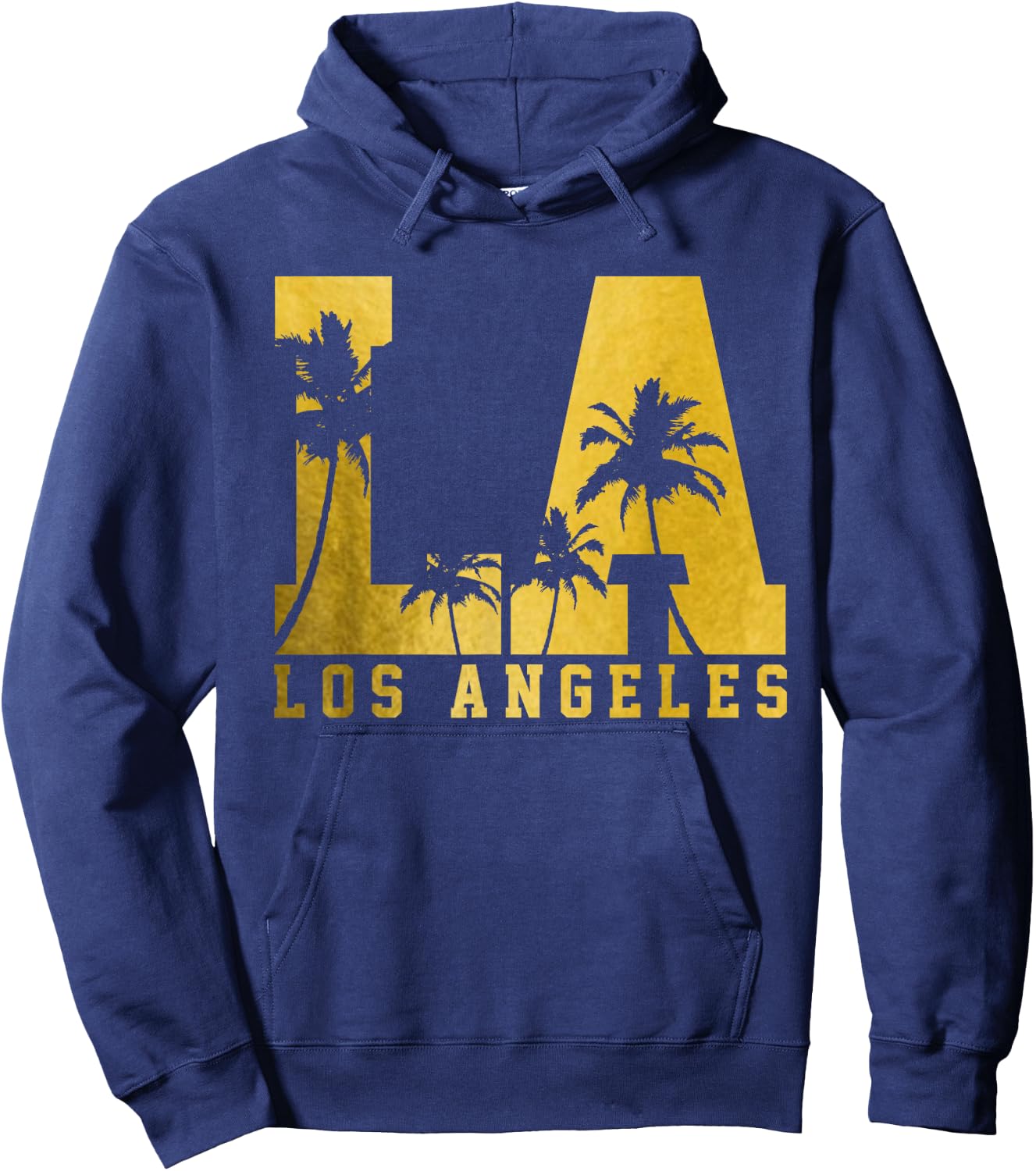 Los Angeles LA Vintage California Palm Trees Hoodie - Hoodie | Navy