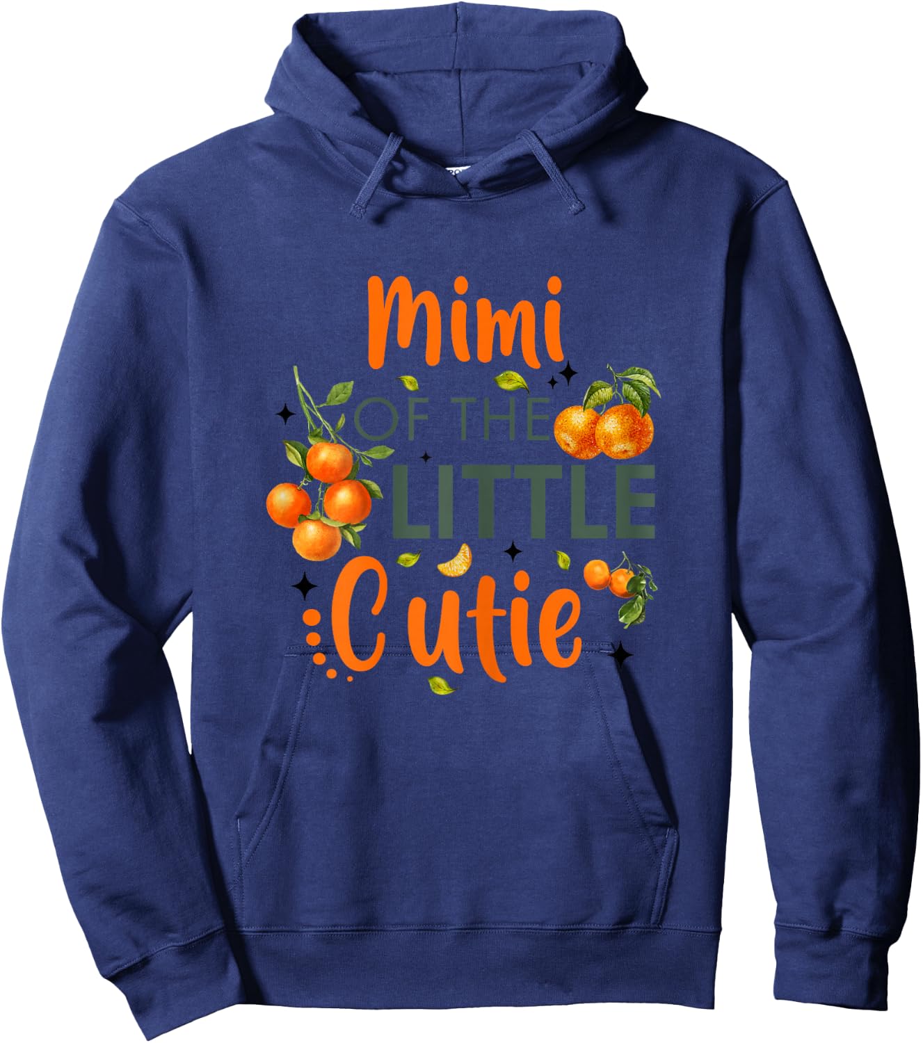 Mimi Of The Little Cutie Orange 1st Birthday Party Hoodie - Hoodie | Navy