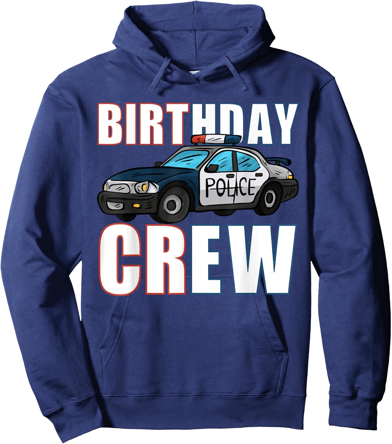 Kids Police Birthday Crew Policeman Officer Cop Boys Hoodie - Hoodie | Navy