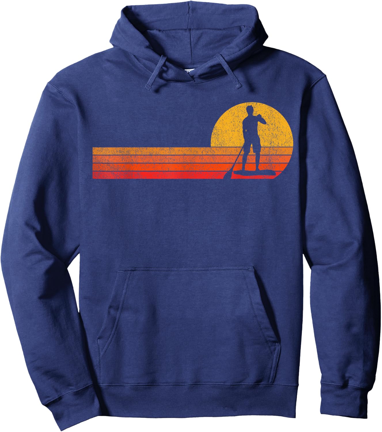 Retro Paddleboarding Stand Up Paddle Board Paddleboard Hoodie - Hoodie | Navy