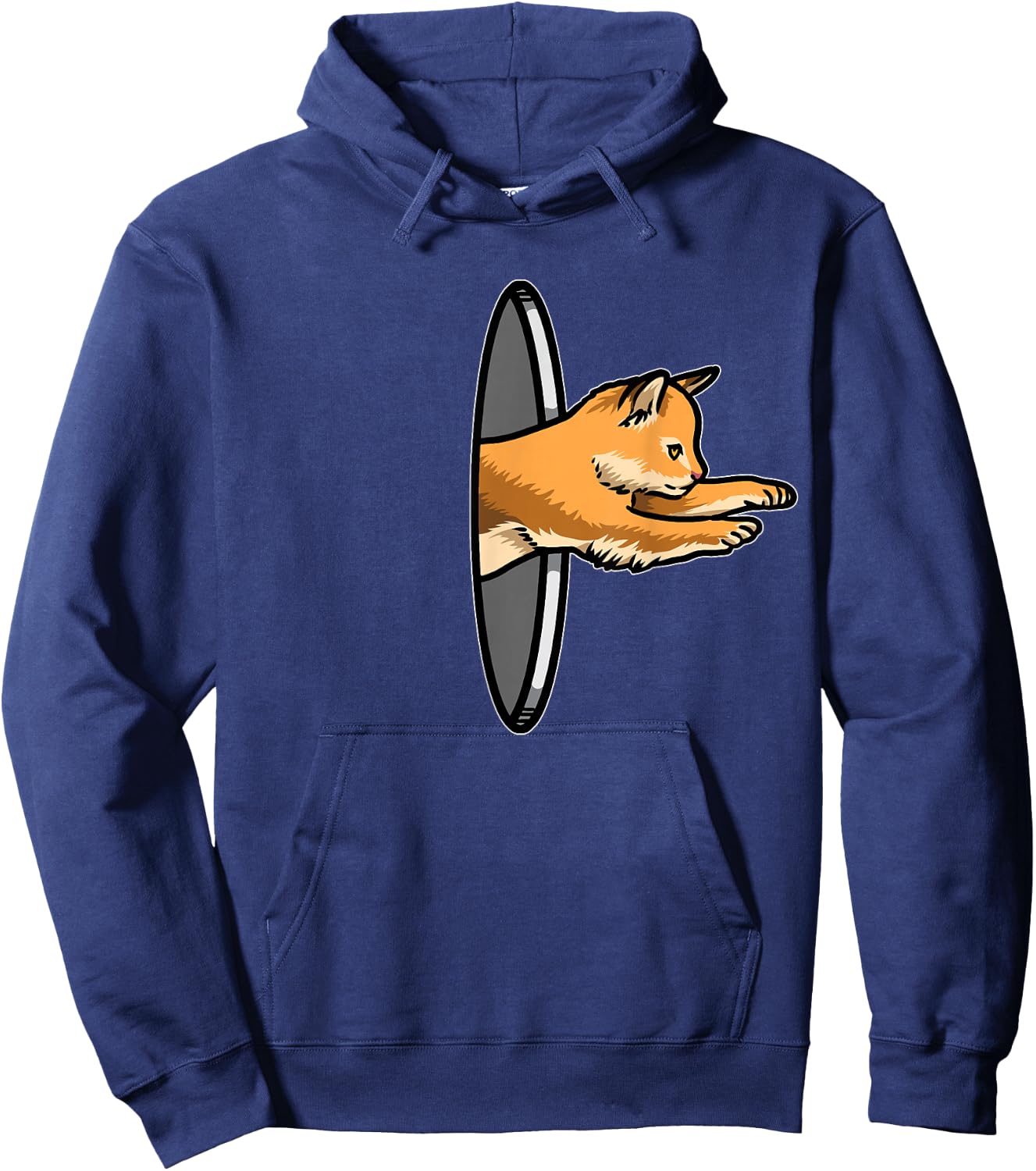 Matching Couple Cat Lover Funny Portal Animal & Her Hoodie - Hoodie | Navy