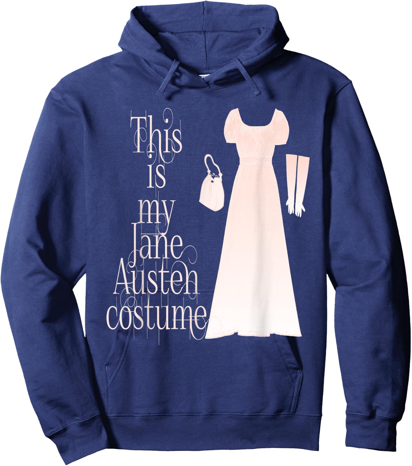 This Is My Jane Austen Costume Funny Halloween Vintage Hoodie - Hoodie | Navy