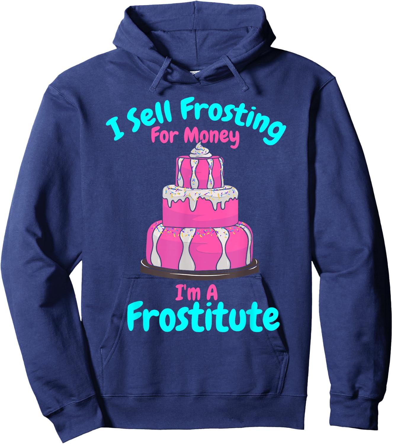 Crazy Cake Lady Cake Decorating Humor Funny Cake Decorator Hoodie - Hoodie | Navy