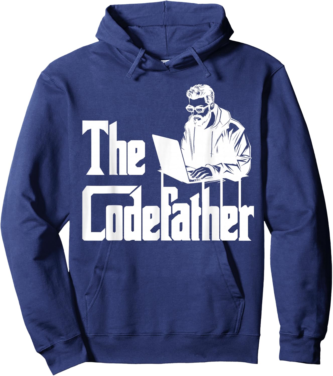 Computer Science THE CODEFATHER Funny Computer Scientist Hoodie - Hoodie | Navy