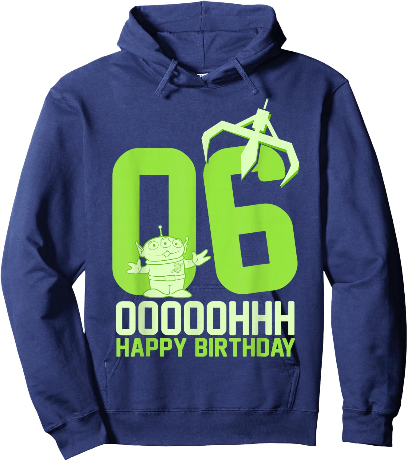 Disney Pixar Toy Story Alien OOOOH Happy 6th Birthday Hoodie - Hoodie | Navy