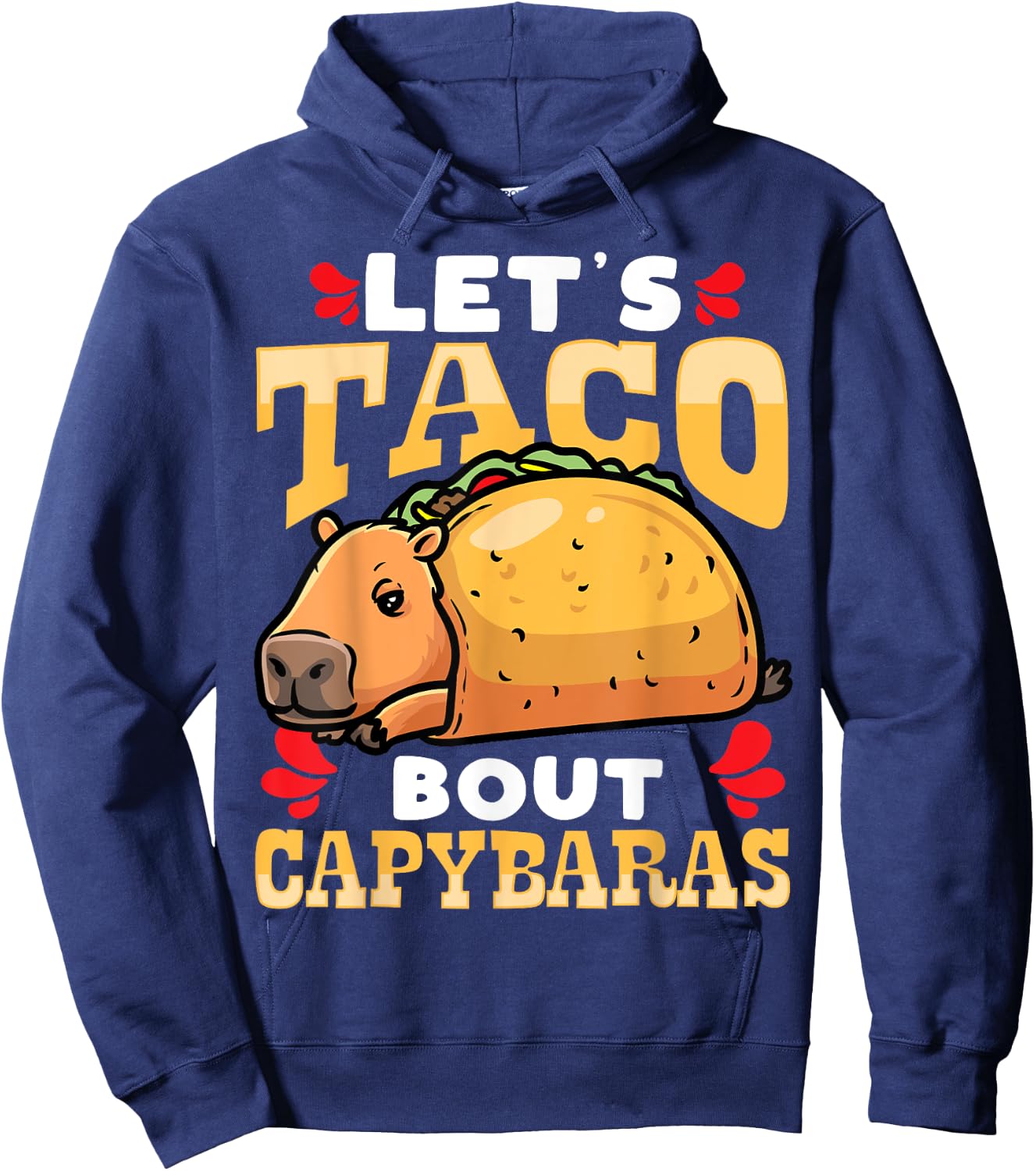 Capybara Cinco De Mayo Taco Giant Cavy Rodent Hoodie - Hoodie | Navy