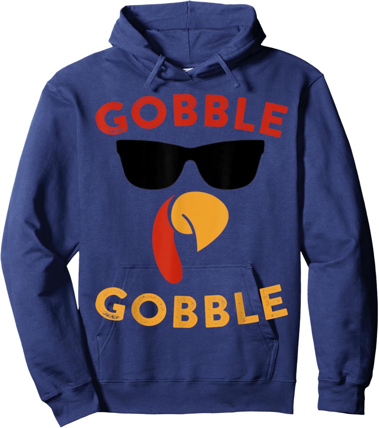 Gobble Gobble Turkey Thanksgiving Day Gifts Trot Leg Day Hoodie - Hoodie | Navy