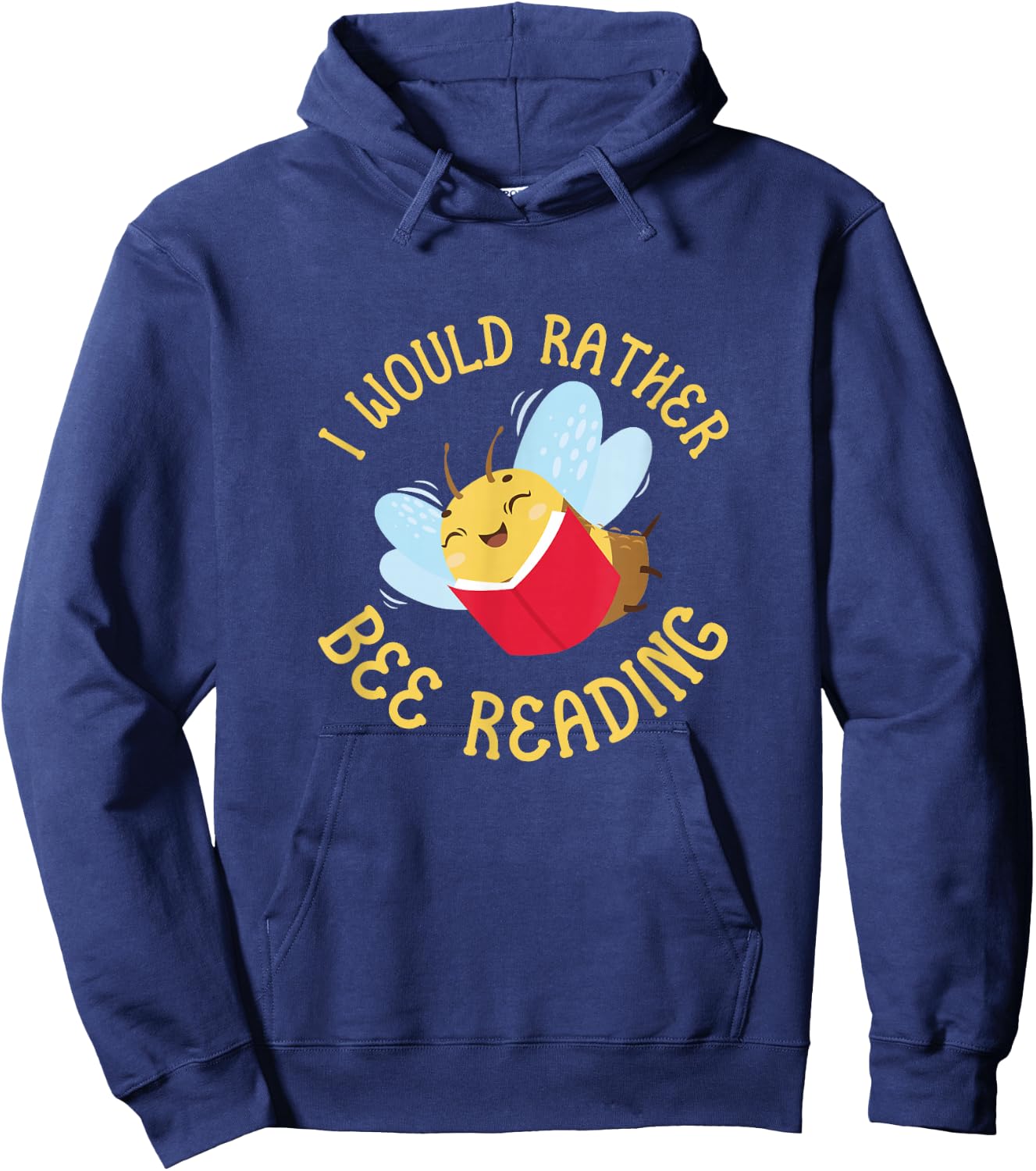 Bee Reader Funny I Would Rather Bee Reading Book Hoodie - Hoodie | Navy