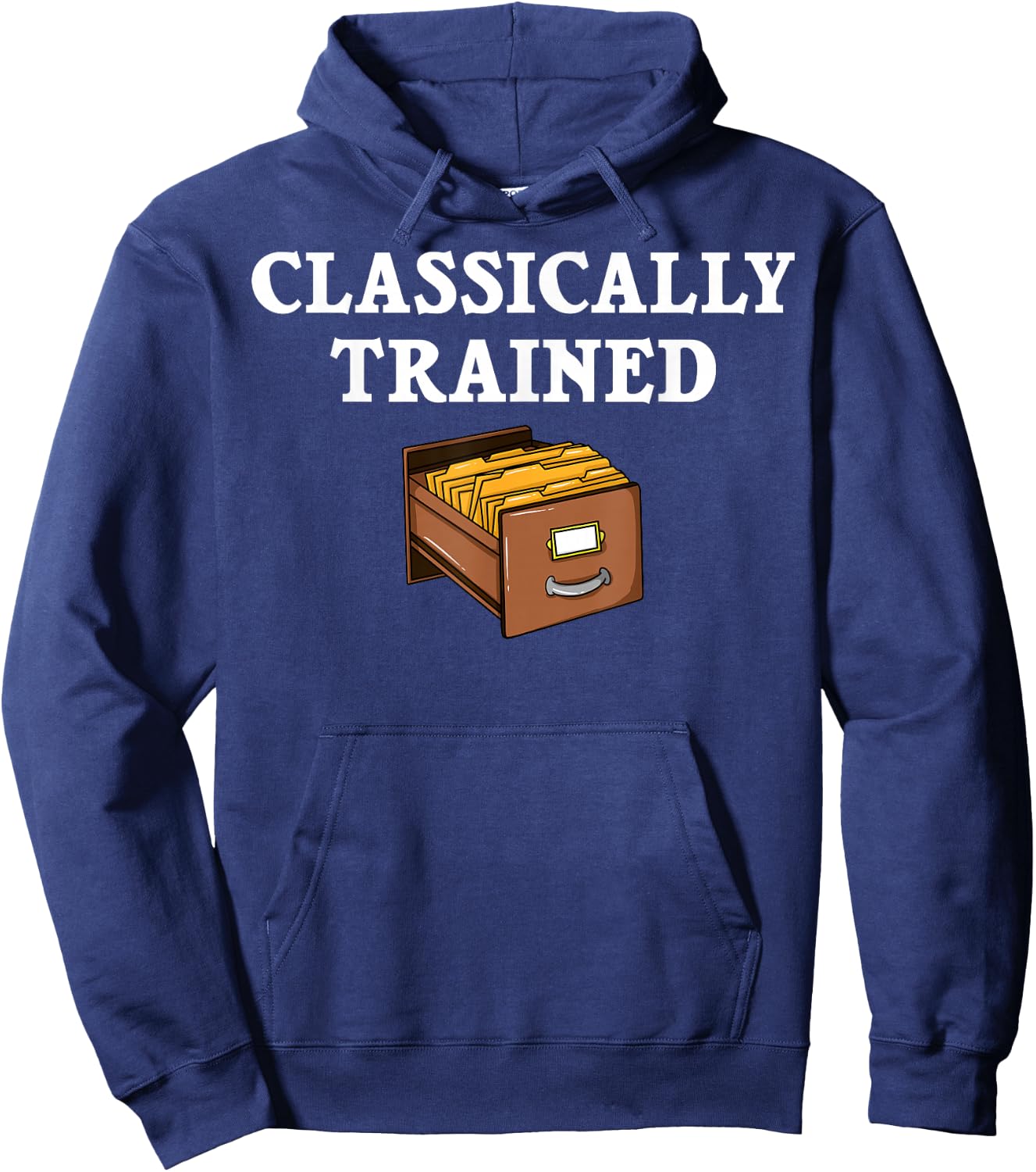 Card Catalog Library Librarian Hoodie - Hoodie | Navy
