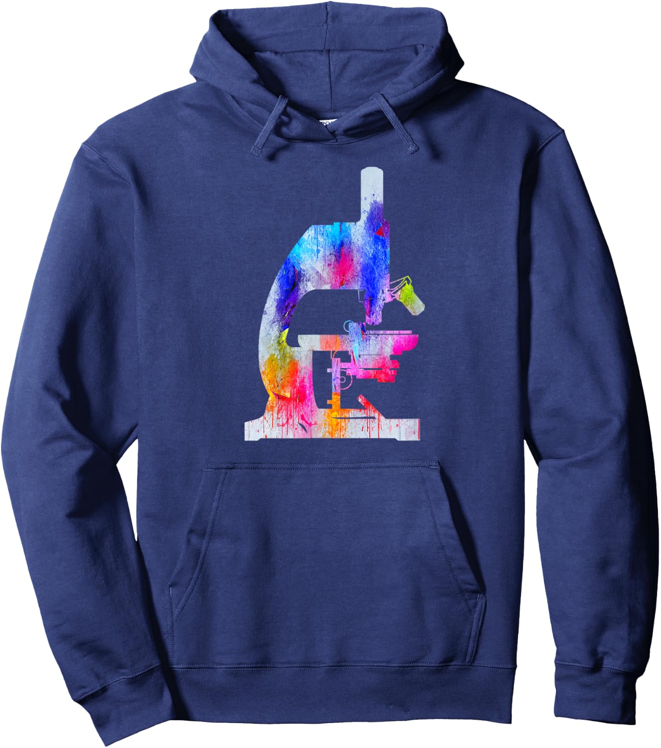 Microscope Watercolor Female Scientist Lab Tech Gift Hoodie - Hoodie | Navy
