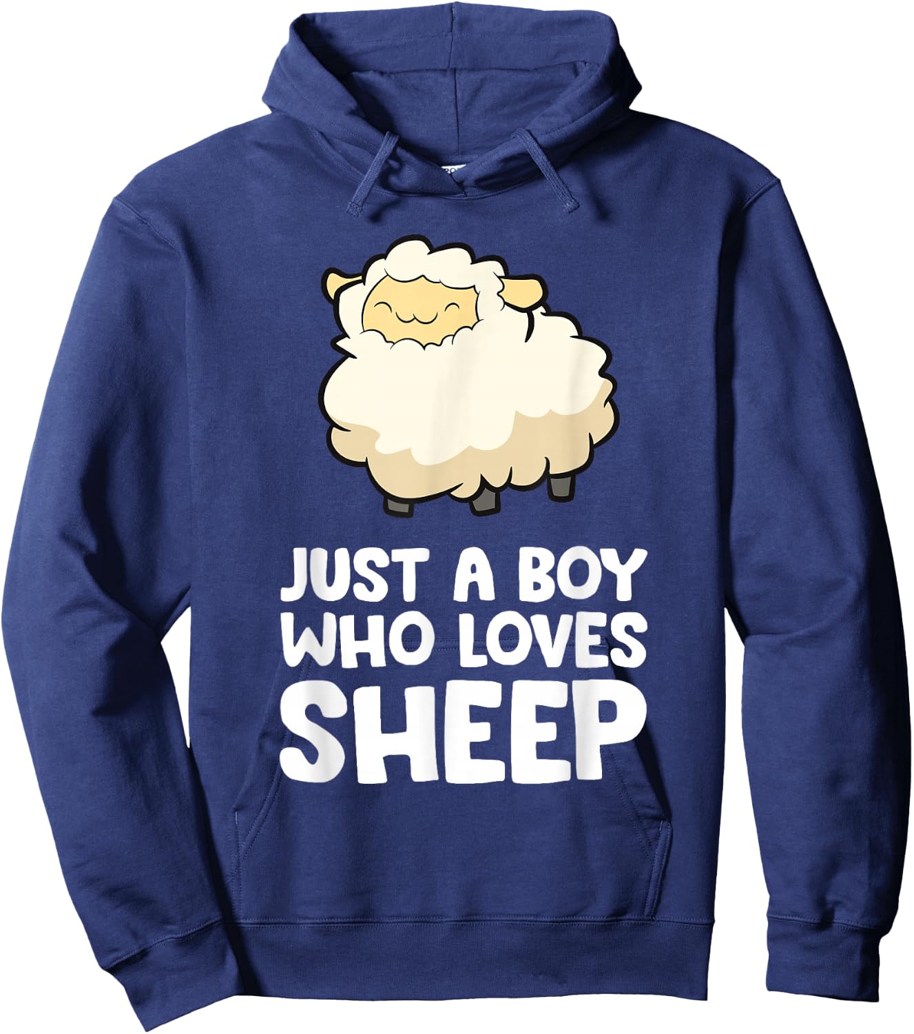 Sheep Lambs Sheep Farmer Just a Boy Who Loves Sheep Hoodie - Hoodie | Navy