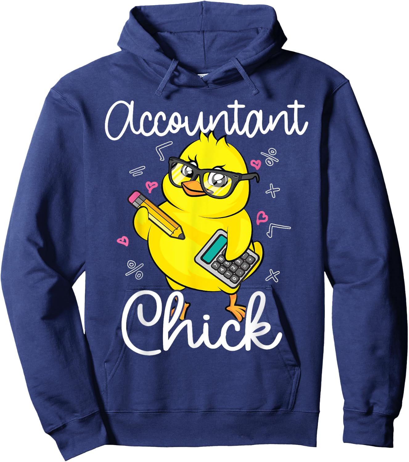 Funny Accountant Chick Gift CPA Bookkeeper Auditor Women Hoodie - Hoodie | Navy