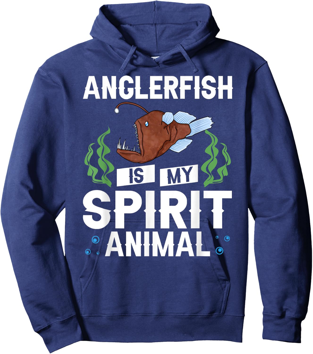 Anglerfish Deep Sea Angler Fish Skeleton Hoodie - Hoodie | Navy