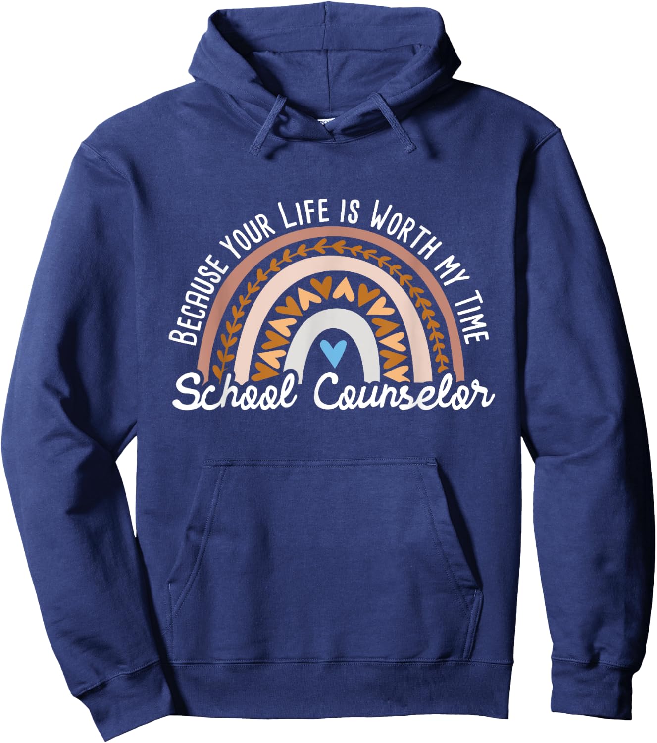 School Counselor - Appreciation Rainbow Teacher Counseling Women Hoodie - Hoodie | Navy