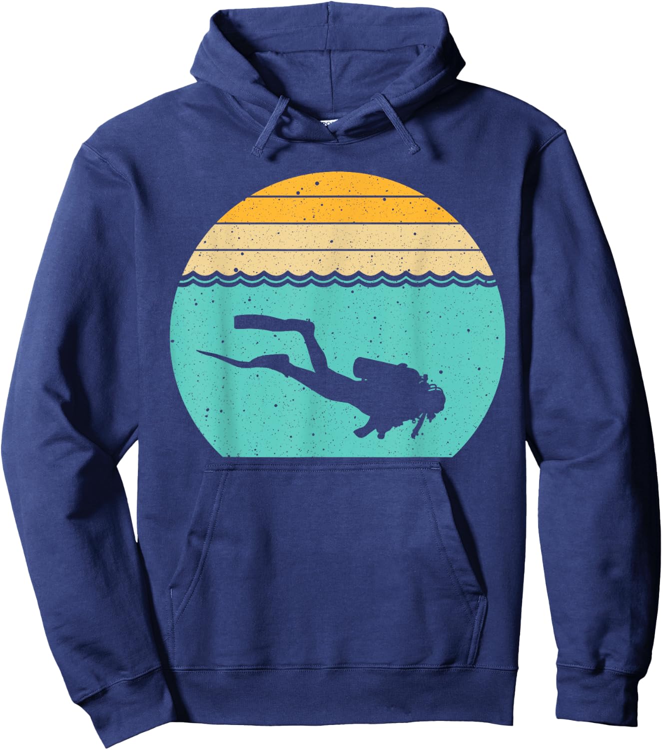 Cool Scuba Diving Women Sea Vintage 80s Scuba Diver Hoodie - Hoodie | Navy