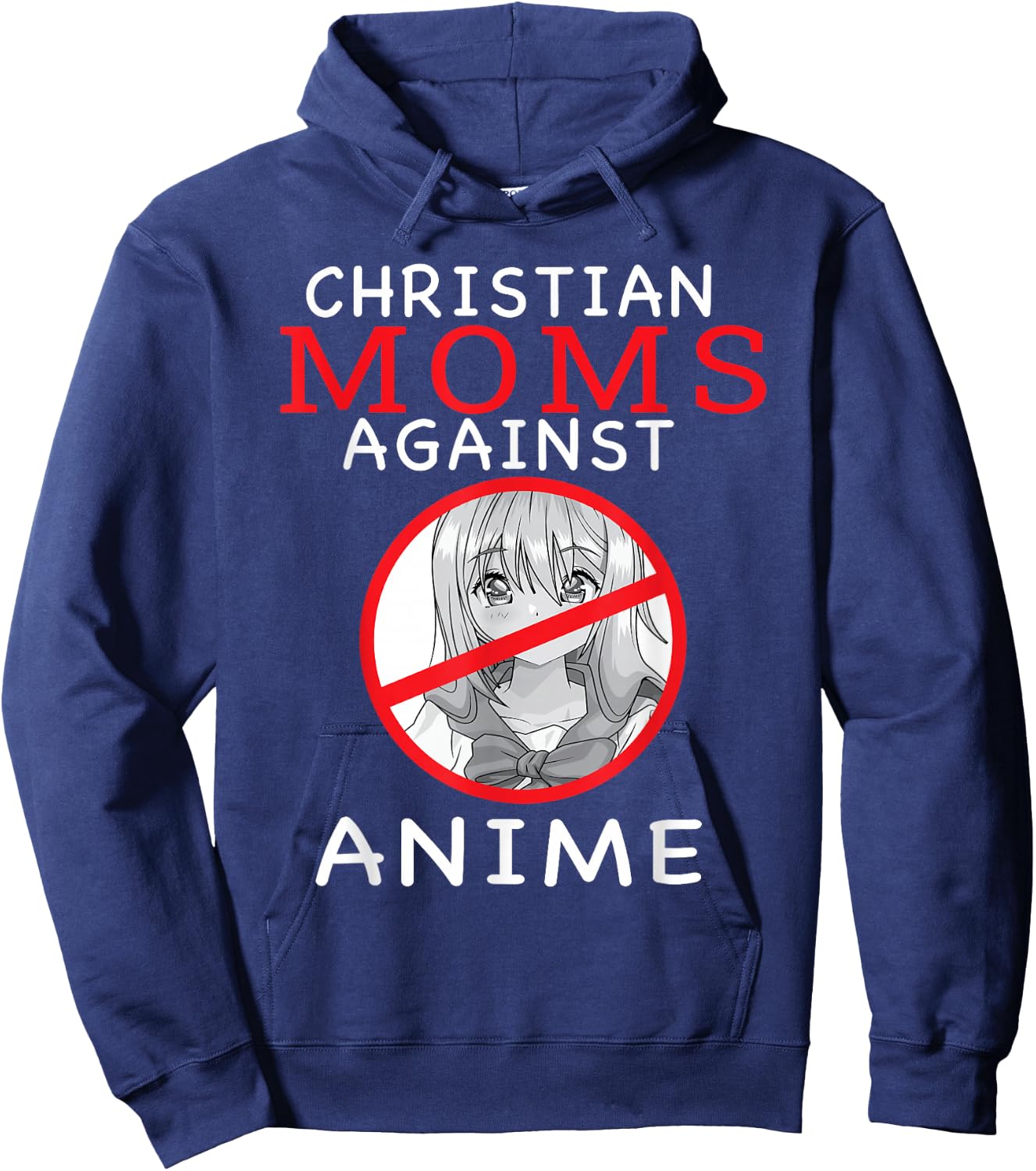 Christian Moms Against Anime Hoodie - Hoodie | Navy