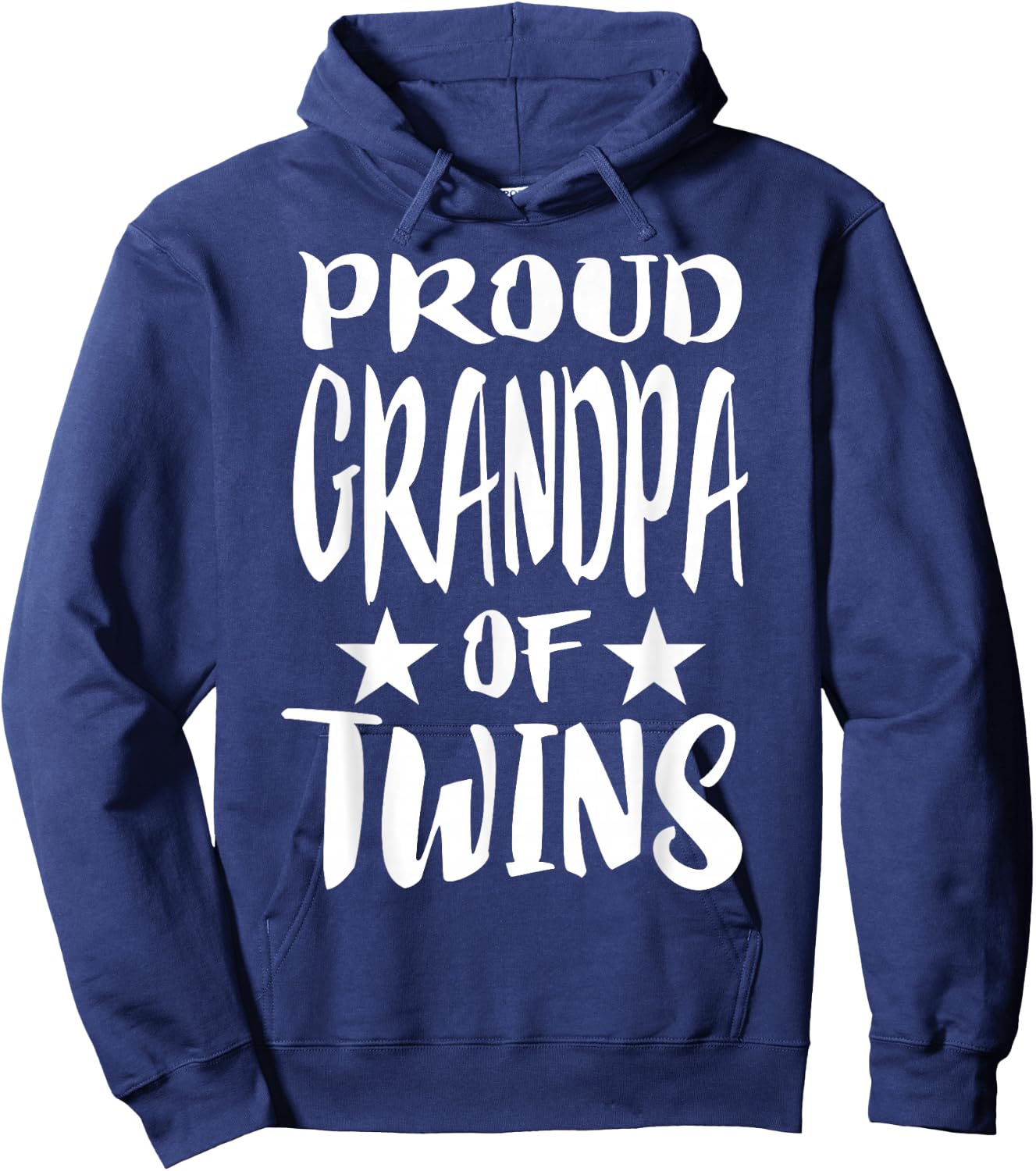 Proud Grandpa Of Twins New Grandfather Gift Hoodie - Hoodie | Navy