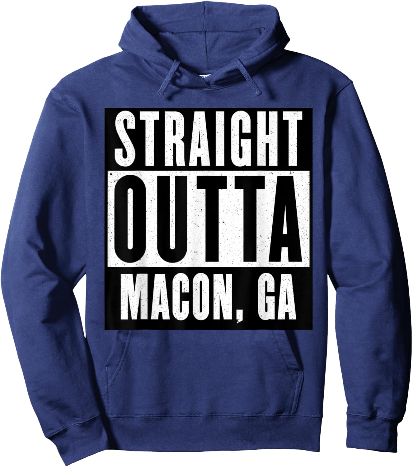 Straight Outta GEORGIA MACON GEORGIA Home Hoodie - Hoodie | Navy