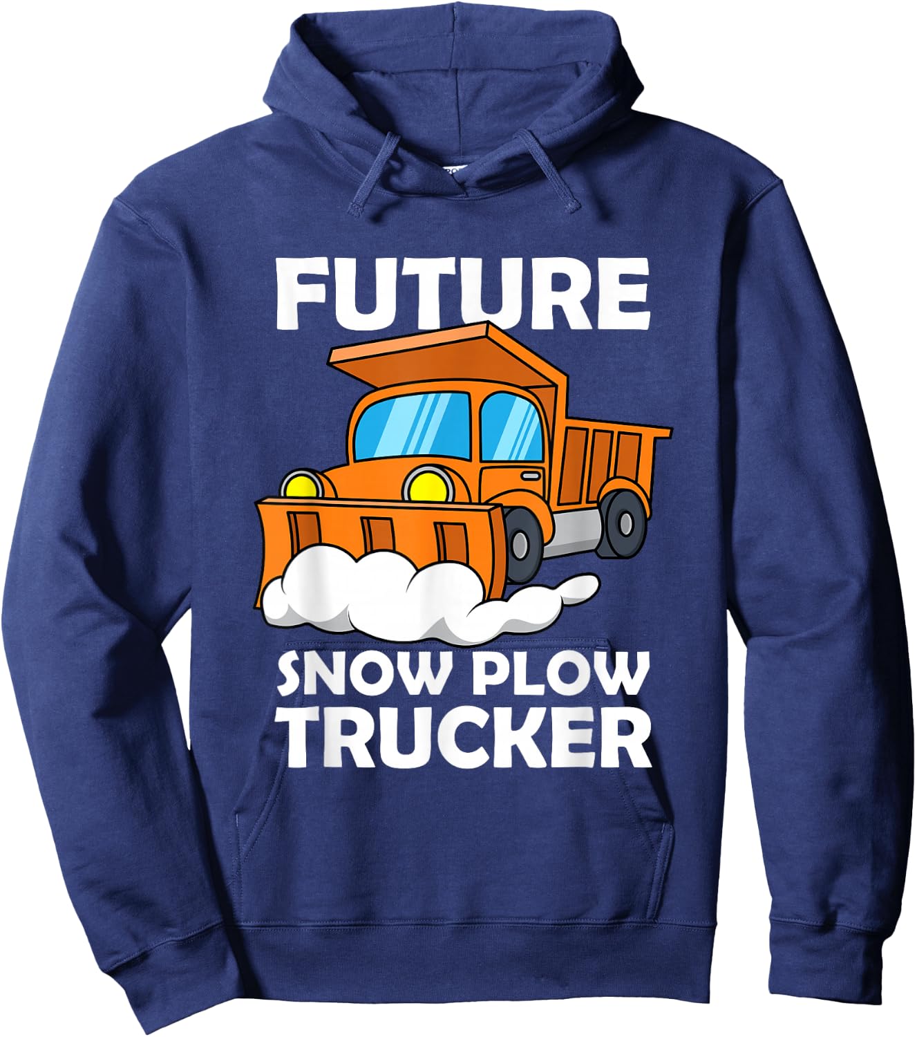 Future Snow Plow Trucker Salting Ice Removal Ice Plower Kids Hoodie - Hoodie | Navy