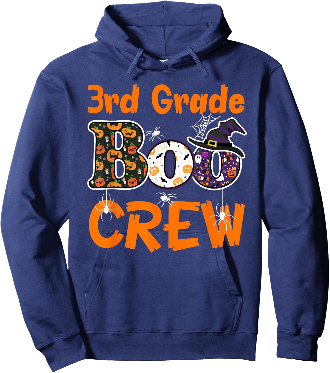 3rd Grade Boo Crew Halloween Gifts Teachers Students Costume Hoodie - Hoodie | Navy