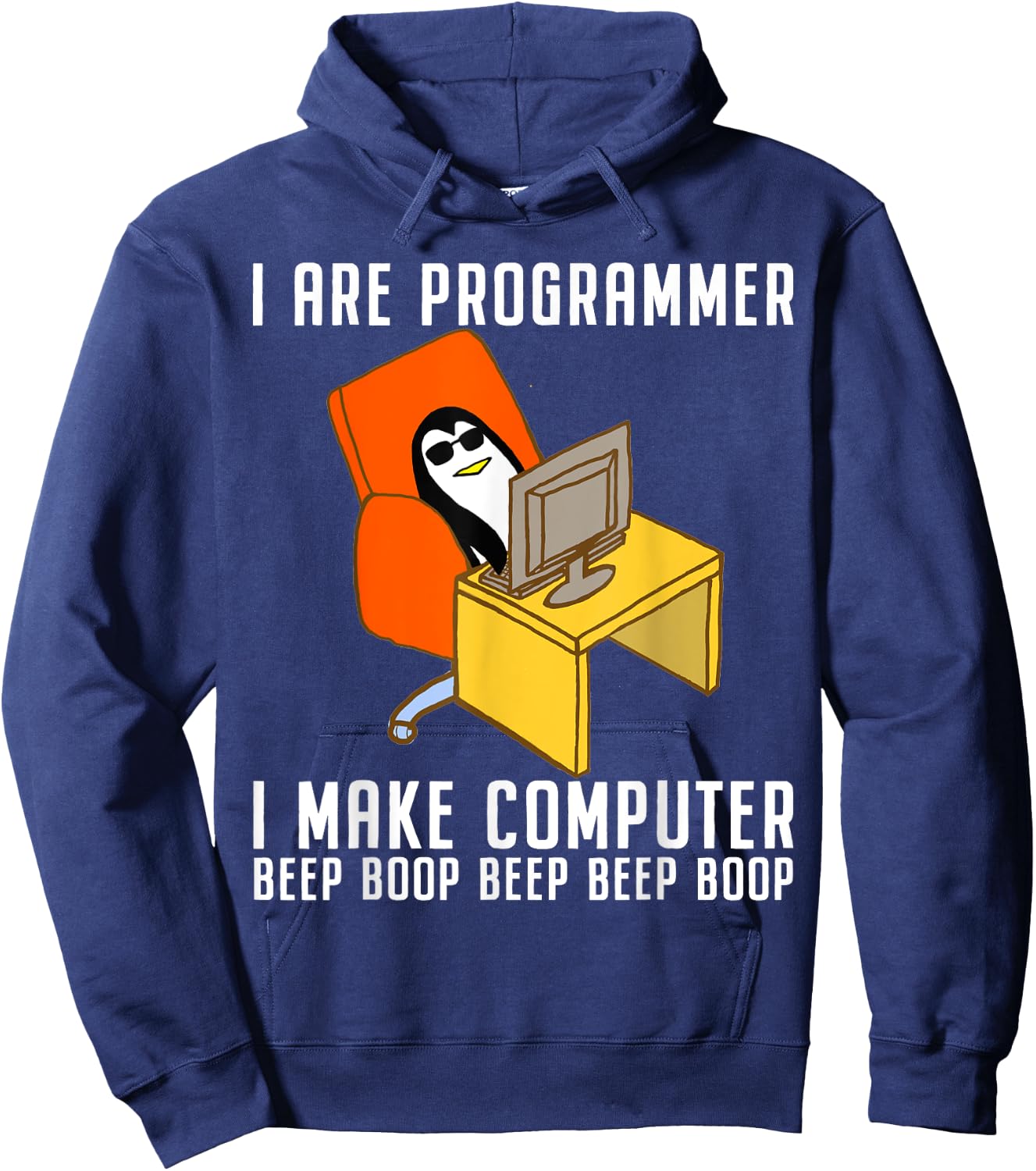 Funny I Are Programmer Programming Coding Nerd Penguin Lover Hoodie - Hoodie | Navy