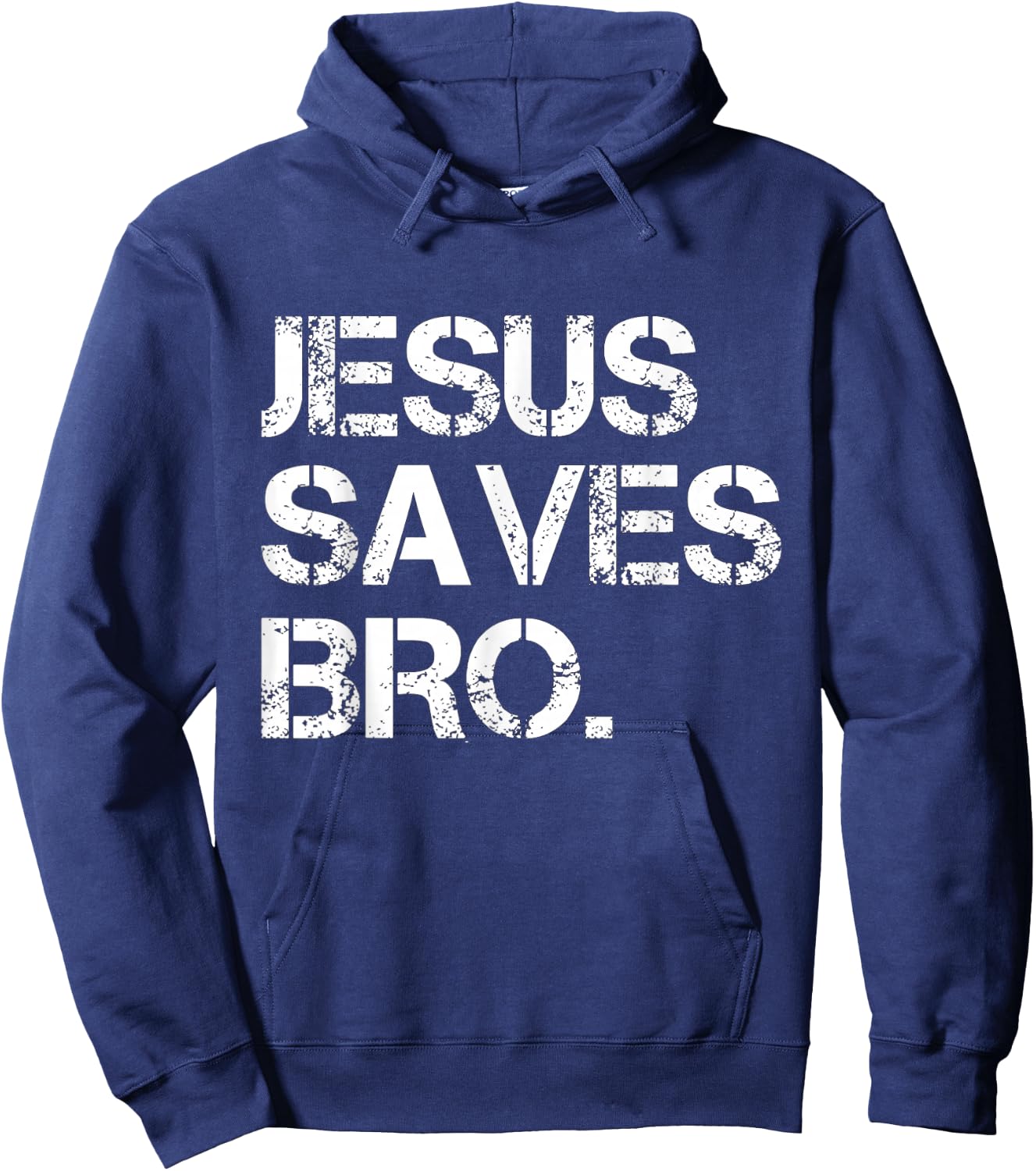 Jesus Saves Bro - Vintage Funny Christian Religion Hoodie - Hoodie | Navy