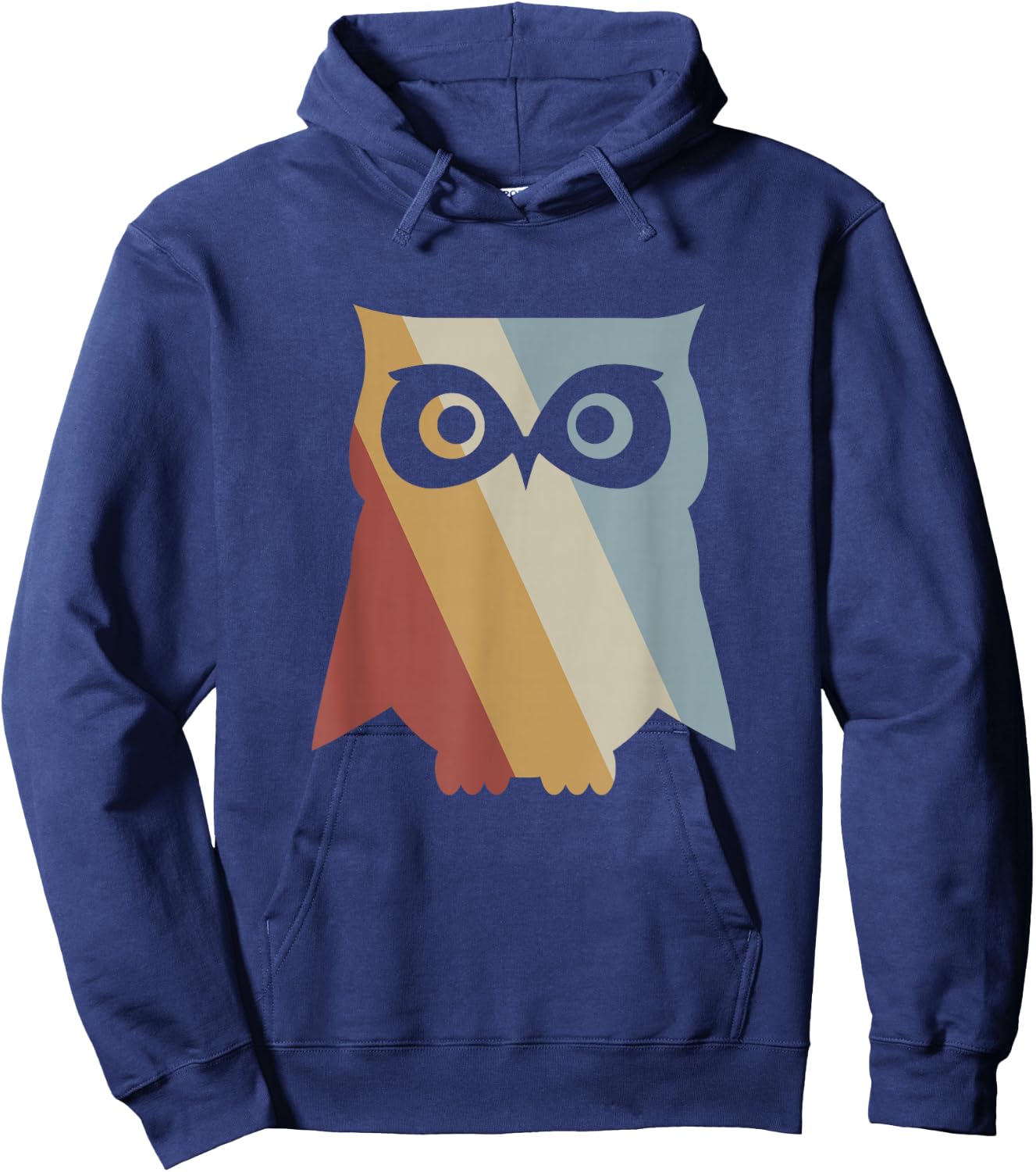 Owl Retro Style Vintage Hoodie - Hoodie | Navy