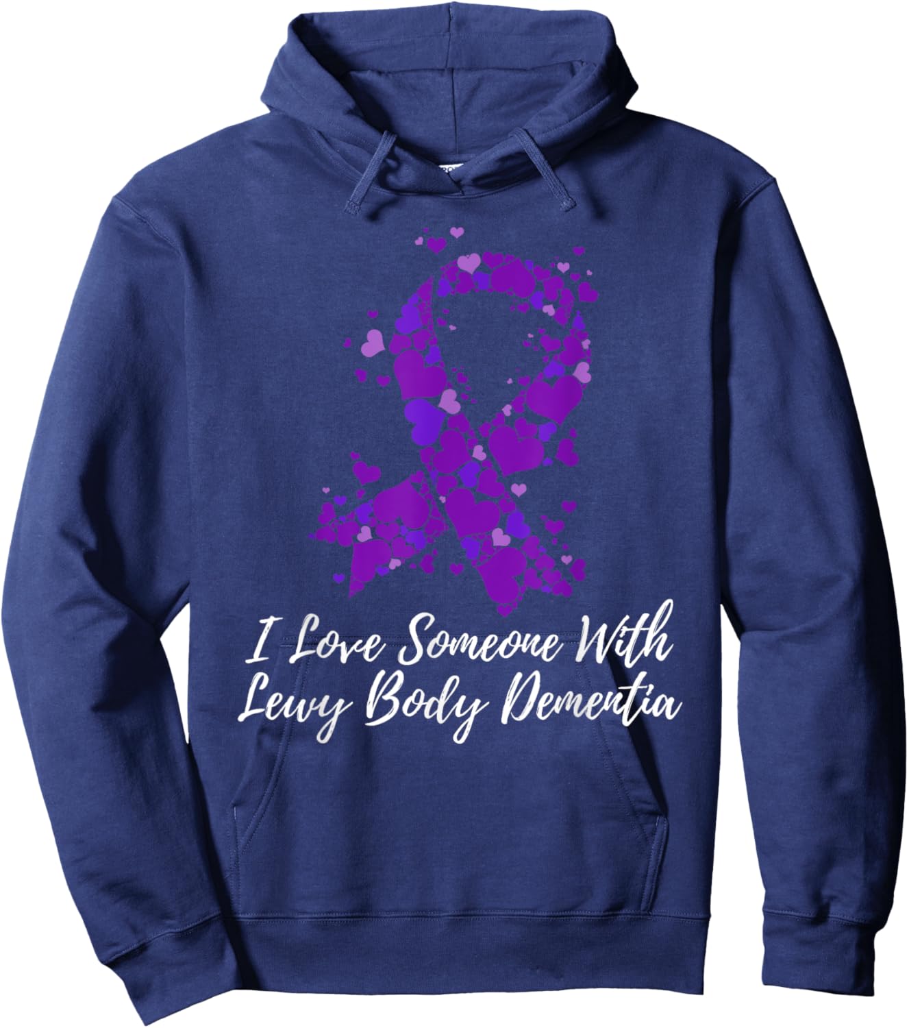 I Love Someone With Lewy Body Dementia Awareness Hoodie - Hoodie | Navy
