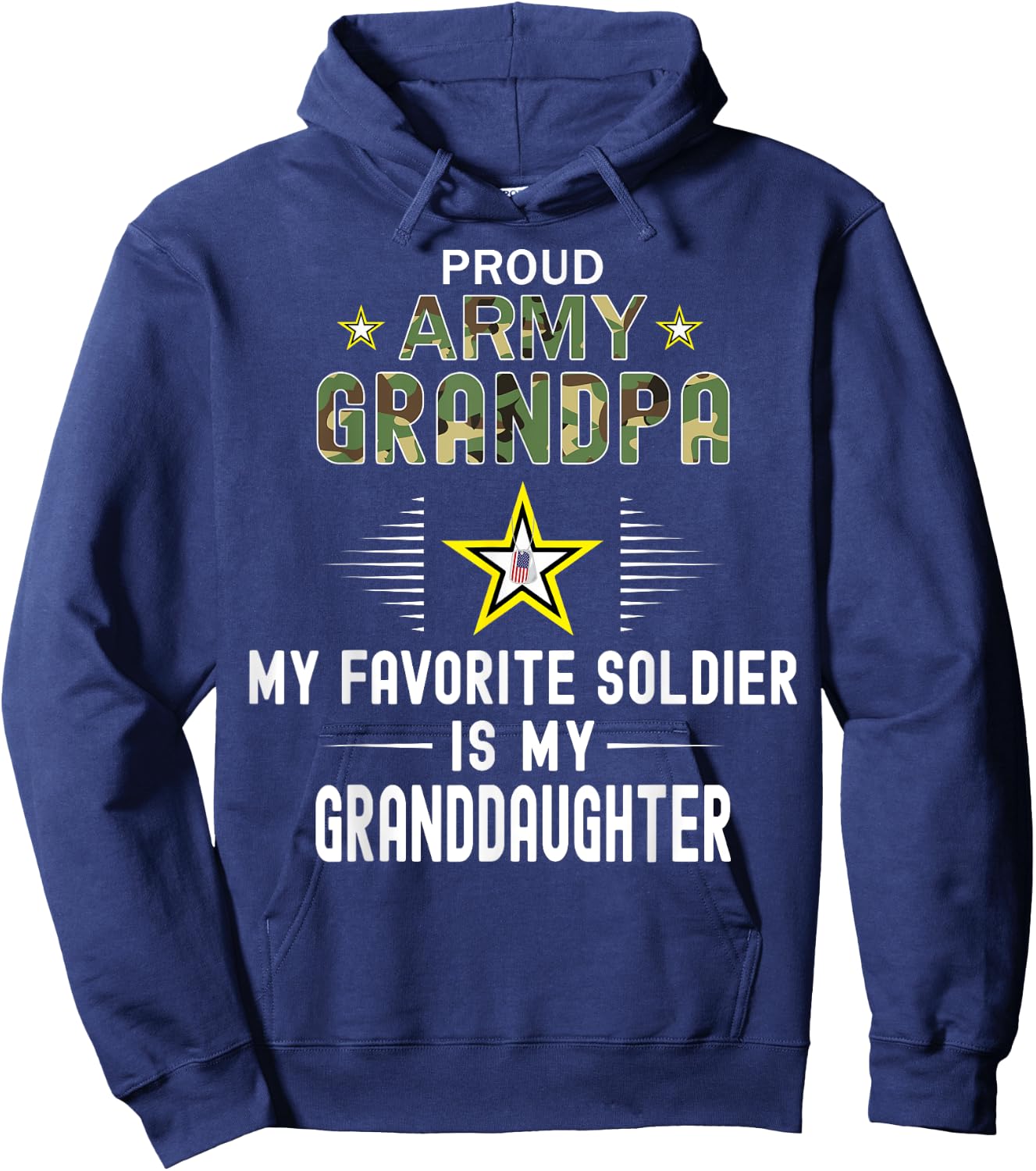 My Favorite Soldier Is My Granddaughter-Proud Army Grandpa Hoodie - Hoodie | Navy