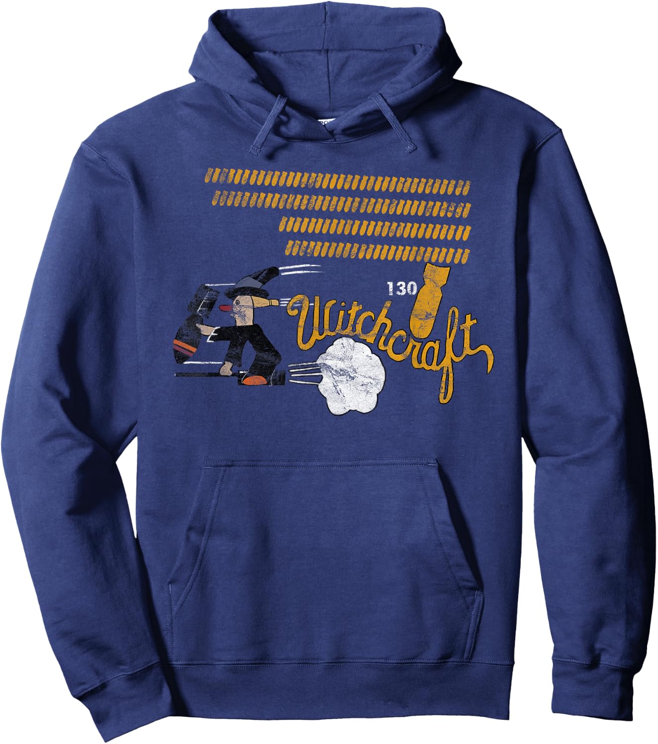 B-24 Liberator "Witchcraft" WW2 Bomber Vintage Nose Art Hoodie - Hoodie | Navy