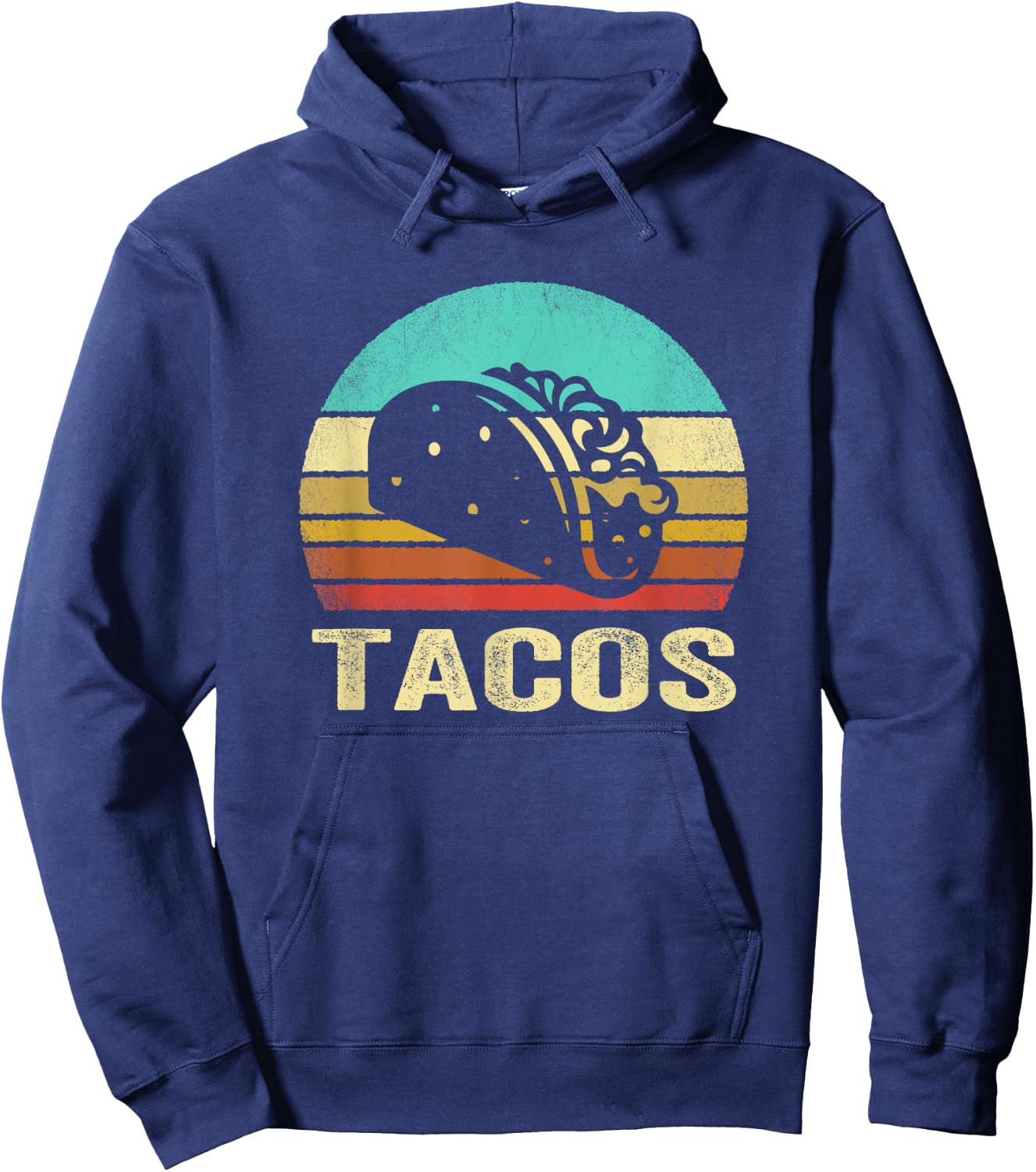 Vintage Tacos Shirt Sunset Hoodie - Hoodie | Navy