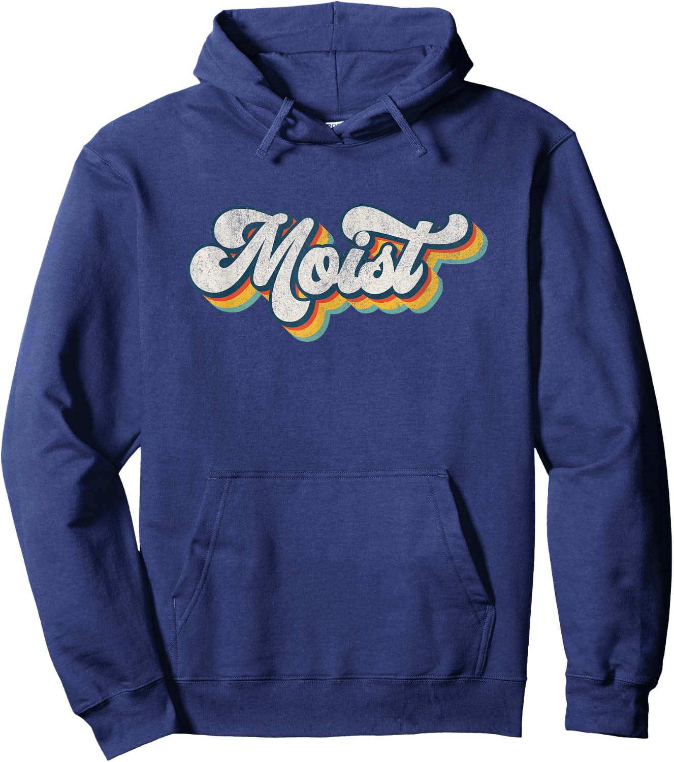 Moist Vintage Retro 80s Funny Sarcastic Moist Hoodie - Hoodie | Navy