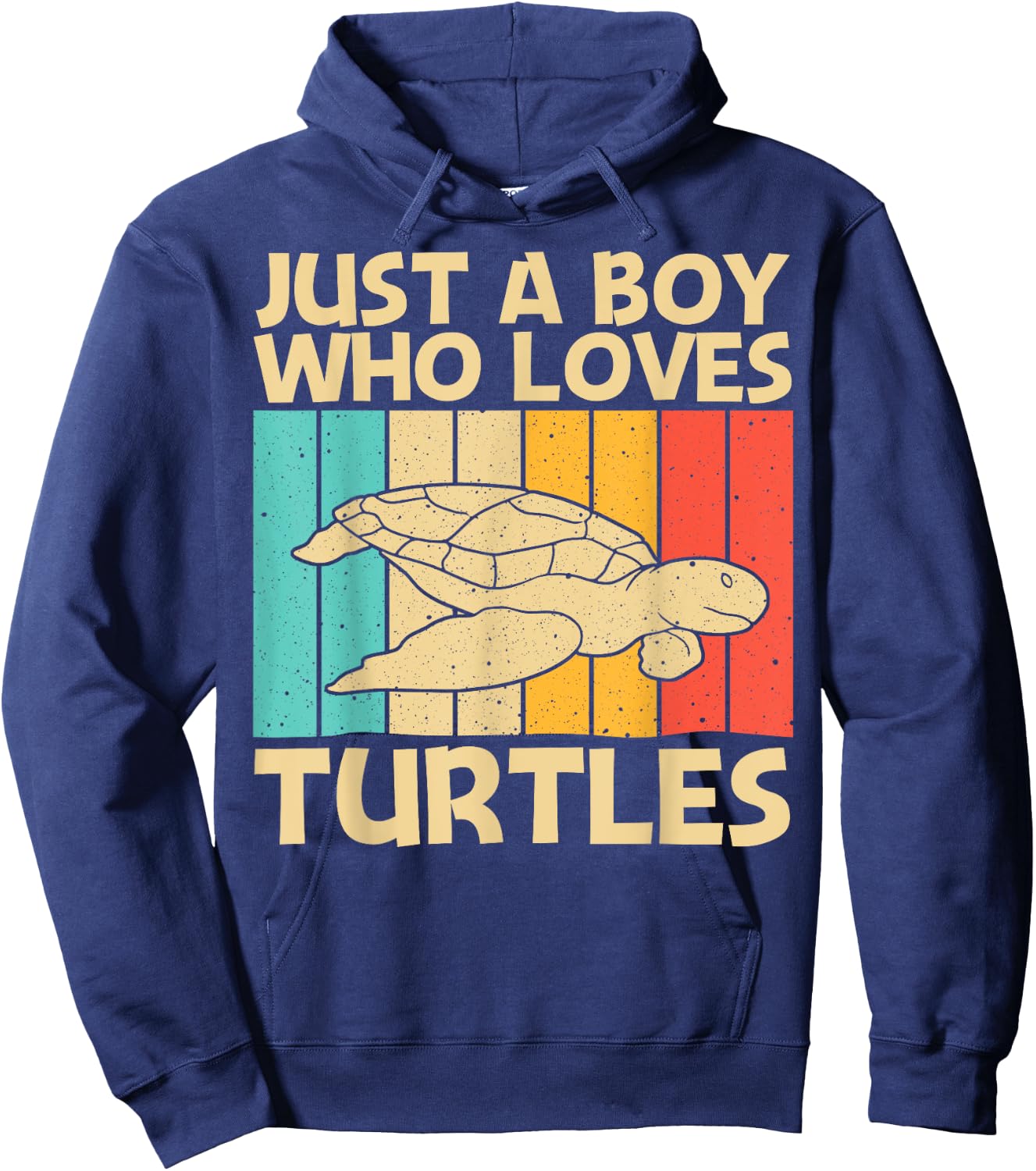 Cool Turtle Design For Boys Kids Sea Turtle Aquatic Animal Hoodie - Hoodie | Navy