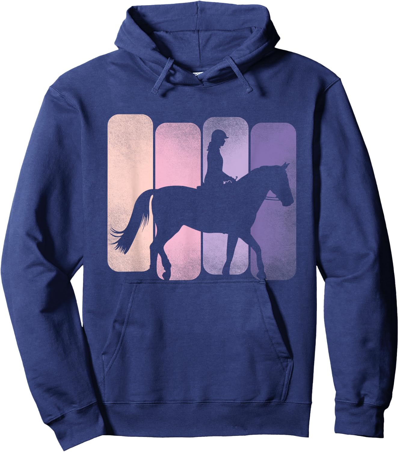 Horse Riding Horsewoman Equestrian Girl Horses Hoodie - Hoodie | Navy