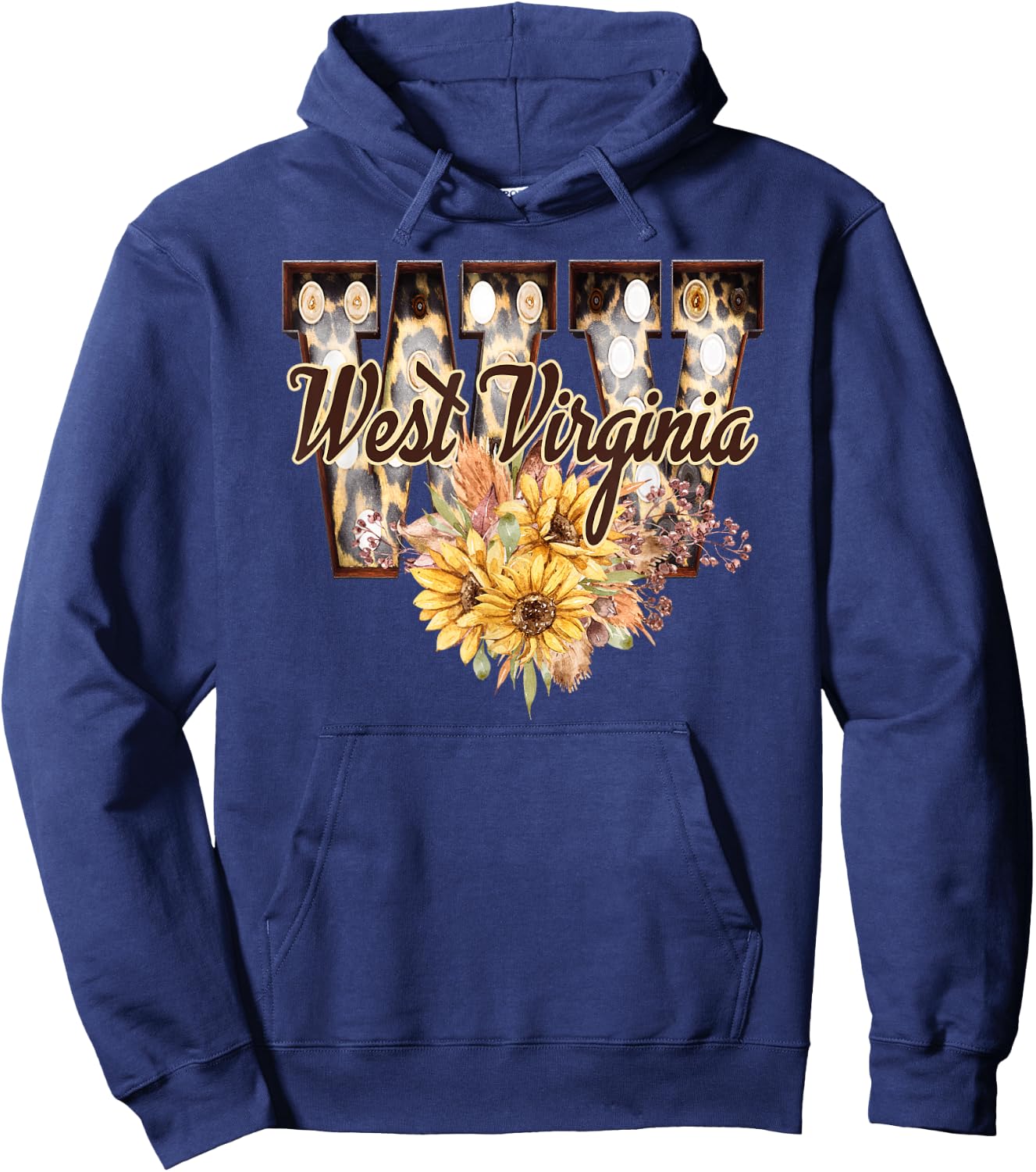 West Virginia State Beautiful WV Country Roads Hoodie - Hoodie | Navy