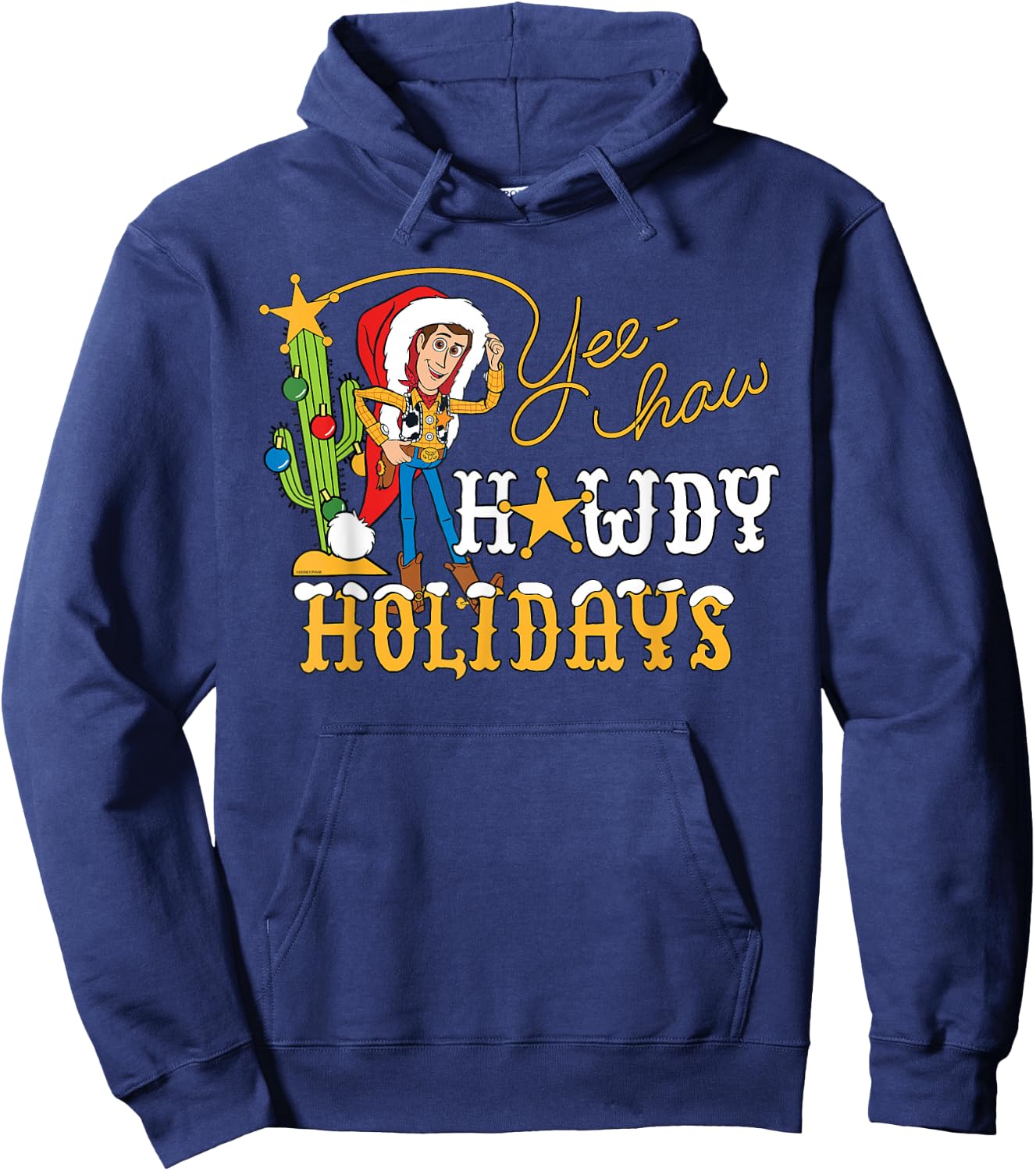 Disney & Pixar's Toy Story Christmas Howdy Holidays Woody Hoodie - Hoodie | Navy