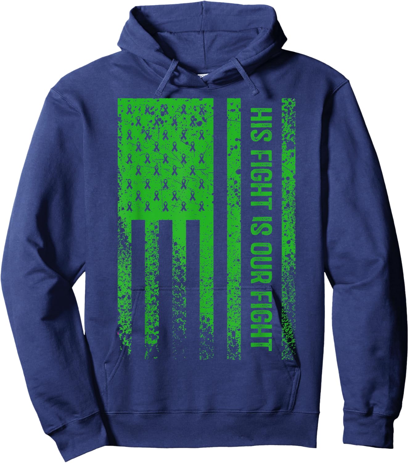 His Fight Is Our Fight Spinal Cord Injury Awareness Hoodie - Hoodie | Navy