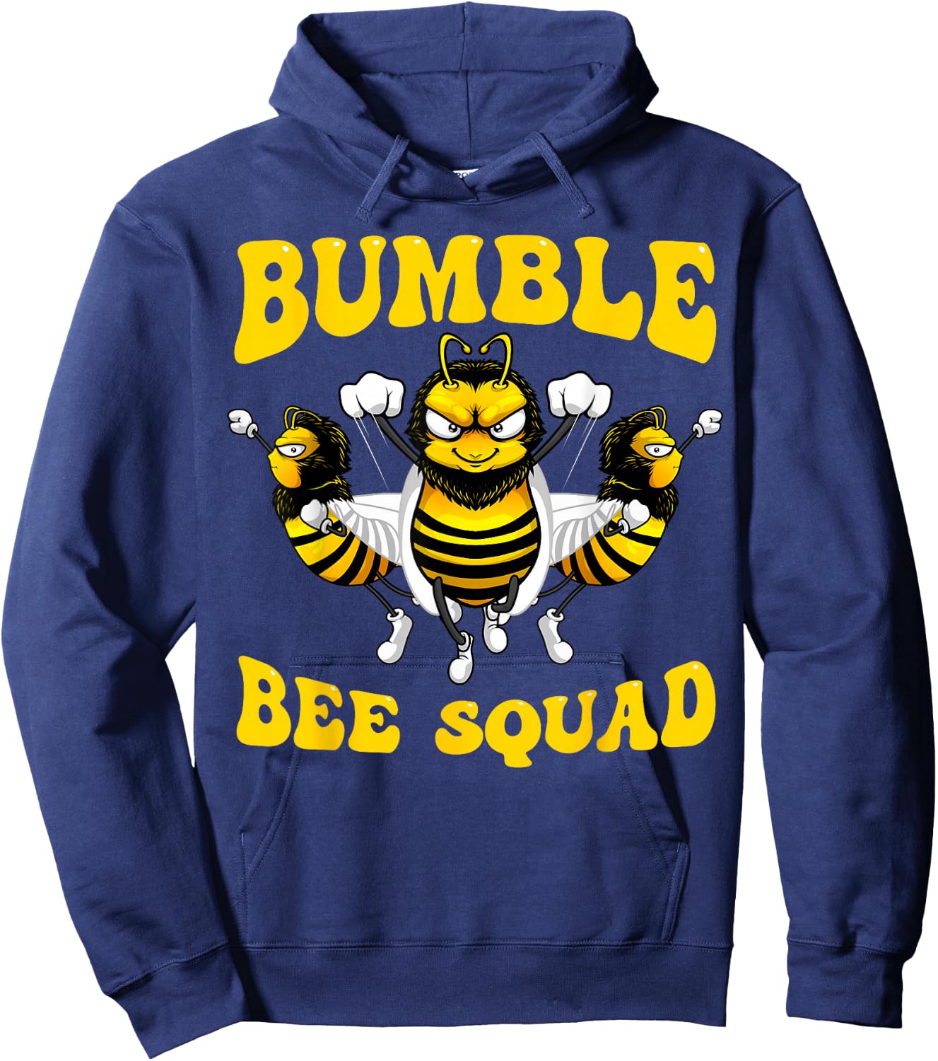 Funny Bumble Bee Design For Kids Men Women Bee Squad Buddies Hoodie - Hoodie | Navy