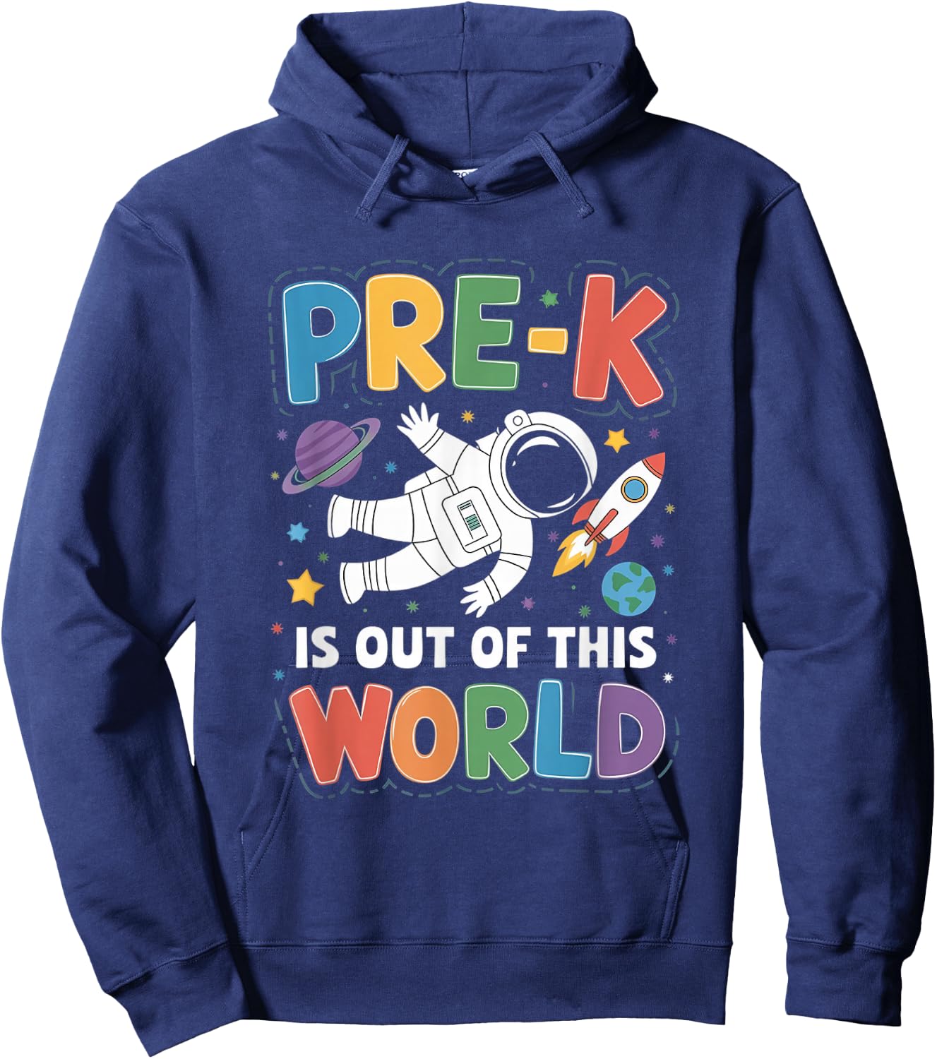 Pre-K is Out of This World Space Teacher Back to School Hoodie - Hoodie | Navy