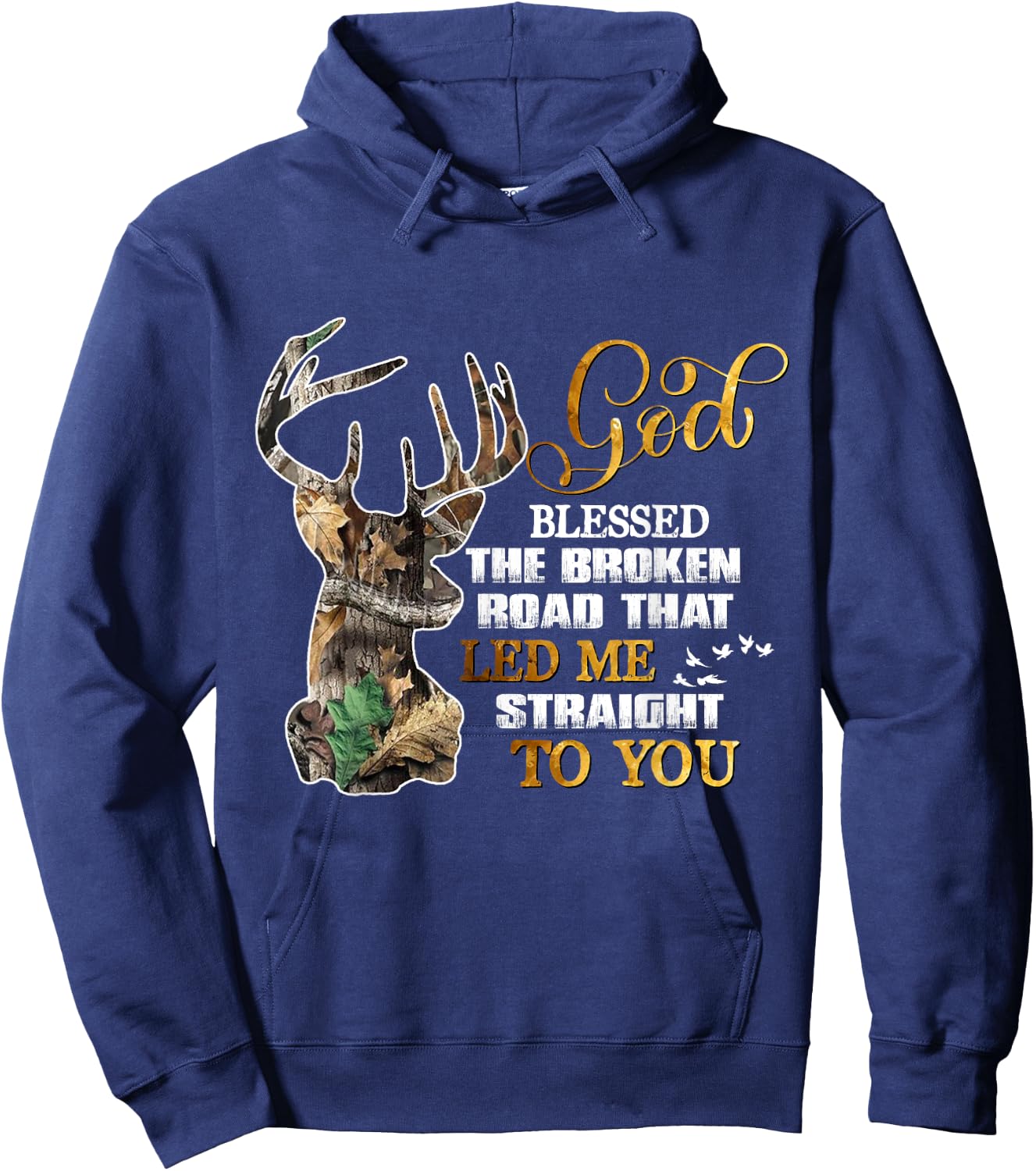 God Blessed The Broken Road That Led Me Straight To You Hoodie - Hoodie | Navy