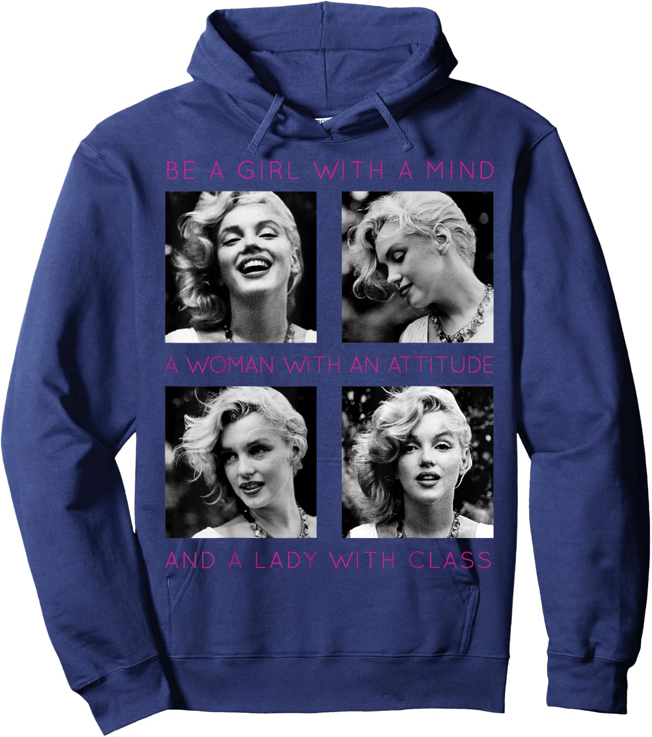 Marilyn Monroe Lady with Class Small Hoodie - Hoodie | Navy